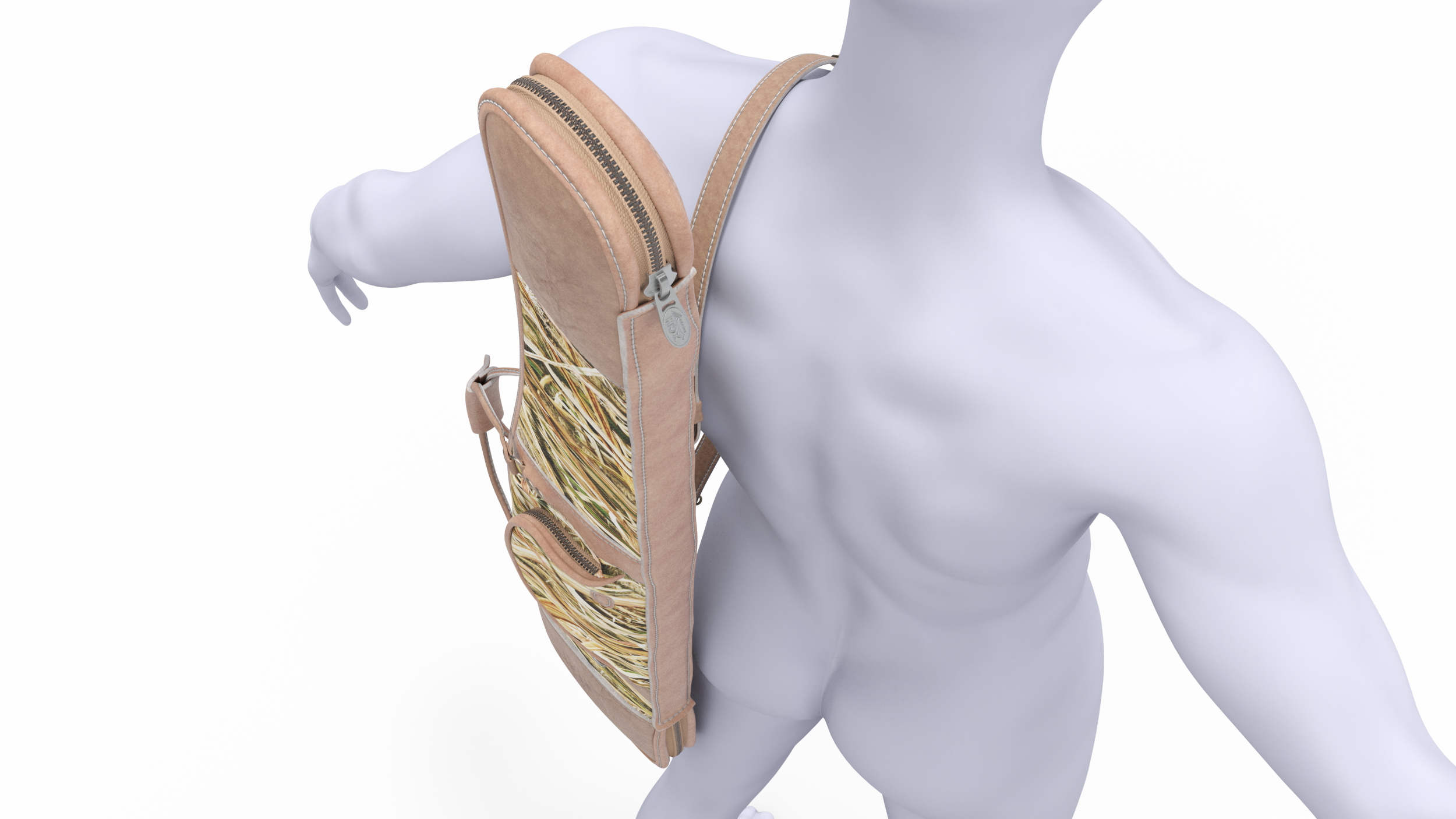 3D model Hunting Rifle Bag on Mannequin