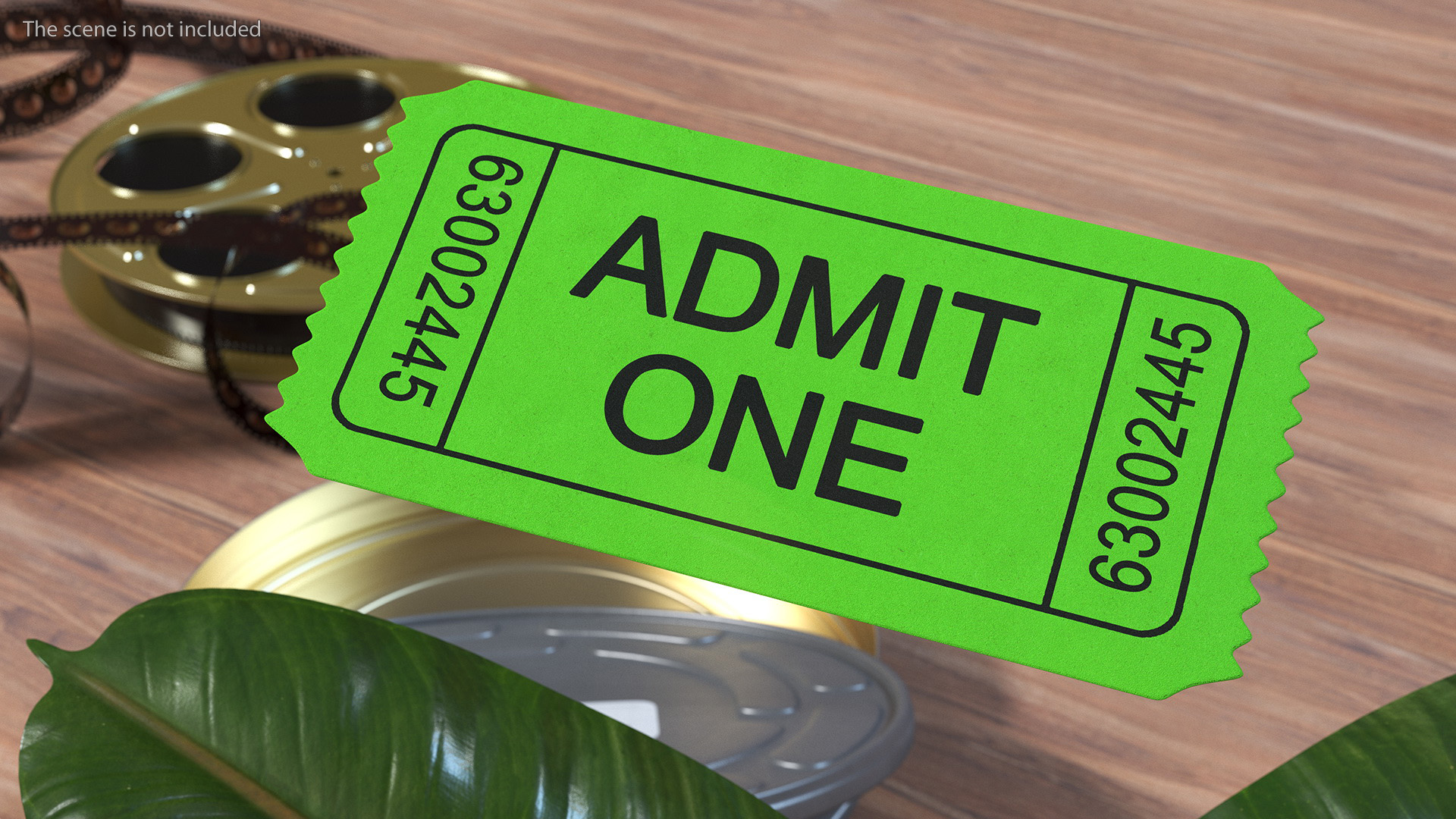 3D Vintage Cinema Admission Ticket