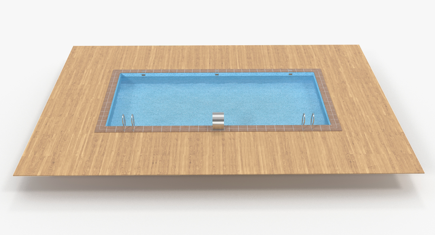 3D model Square Swimming Pool