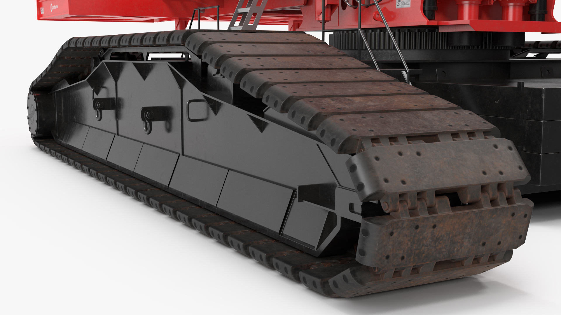 3D Manitowoc 18000 Crawler Crane Red model