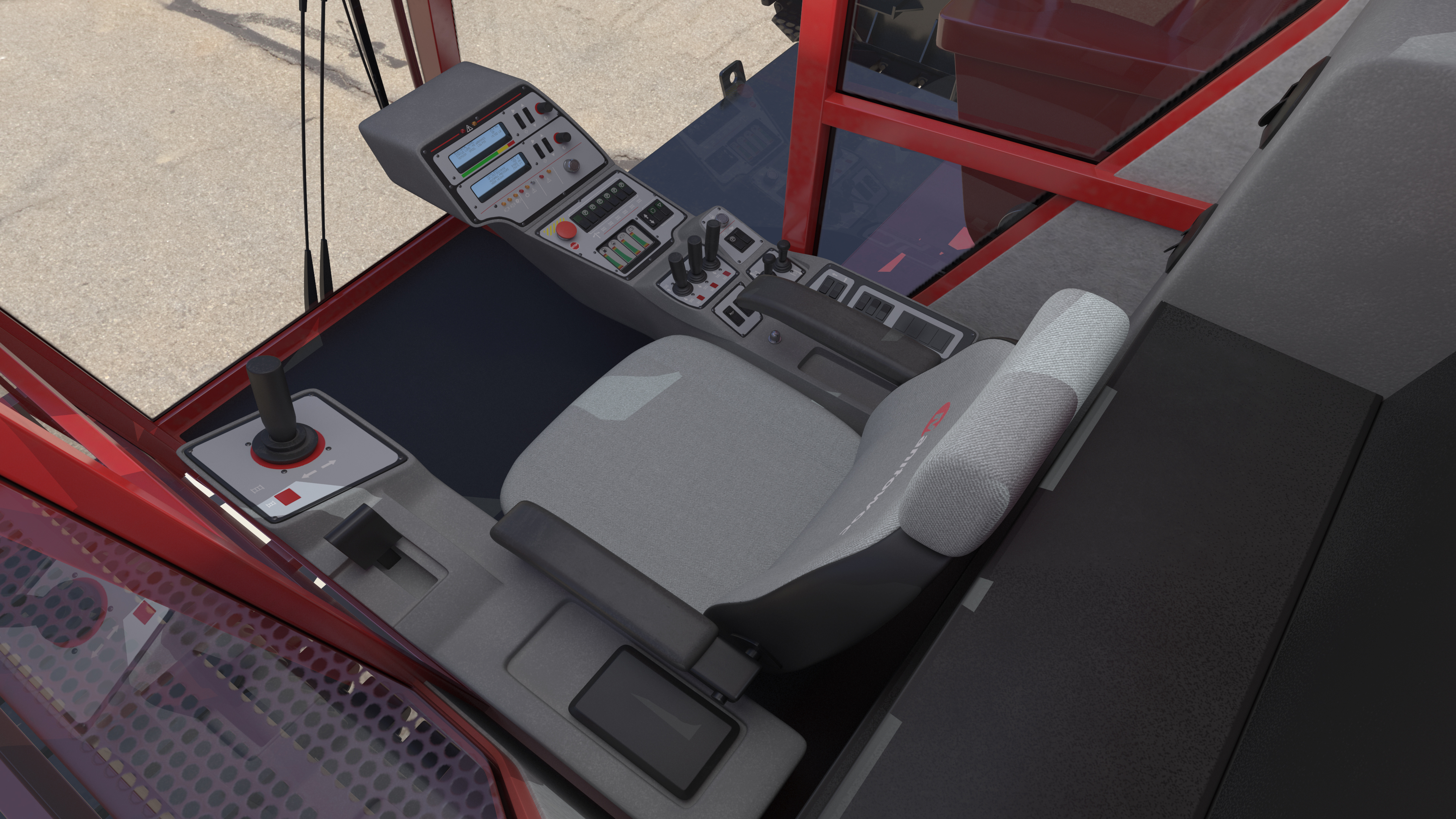 3D Manitowoc 18000 Crawler Crane Red model