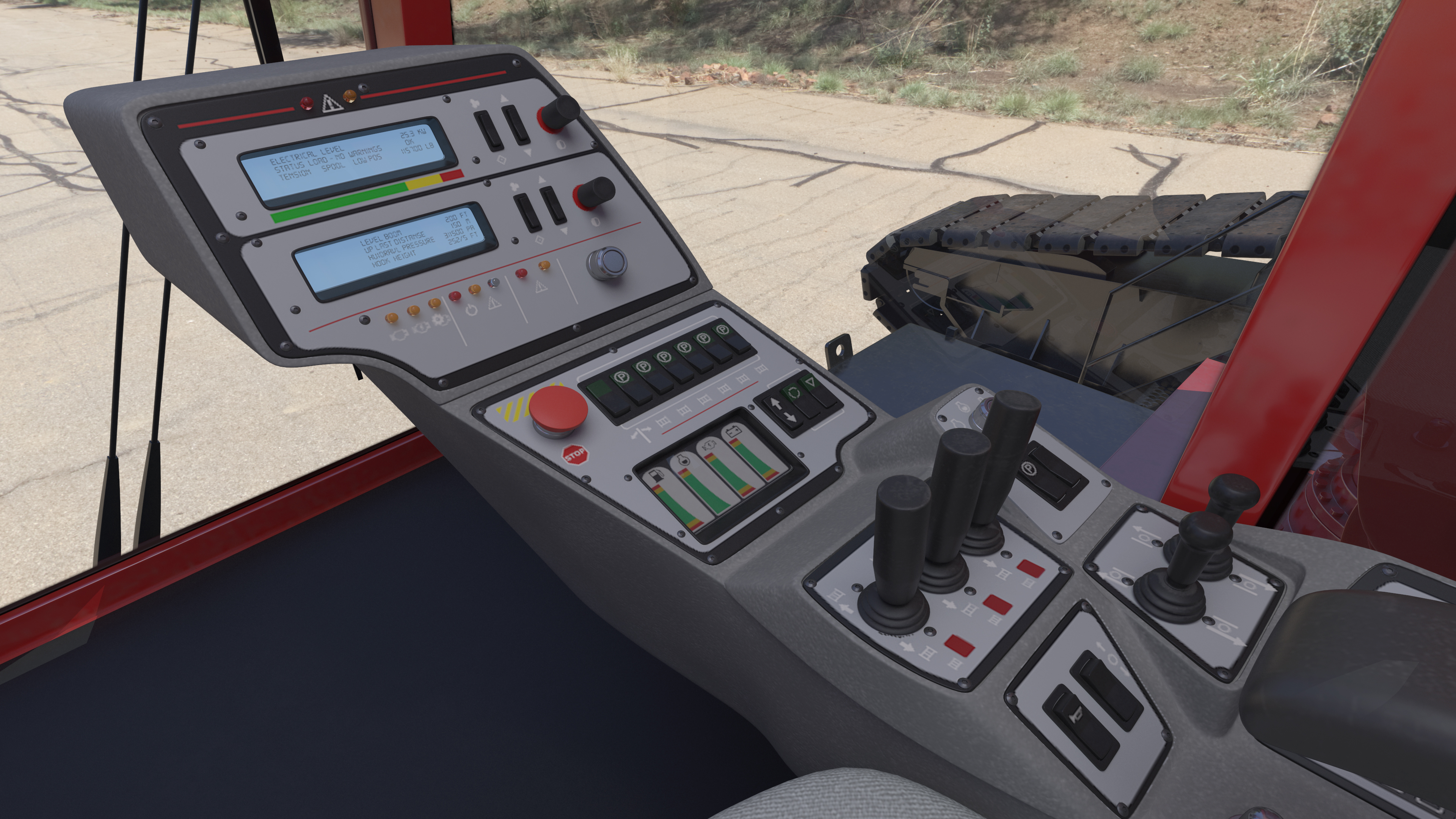 3D Manitowoc 18000 Crawler Crane Red model