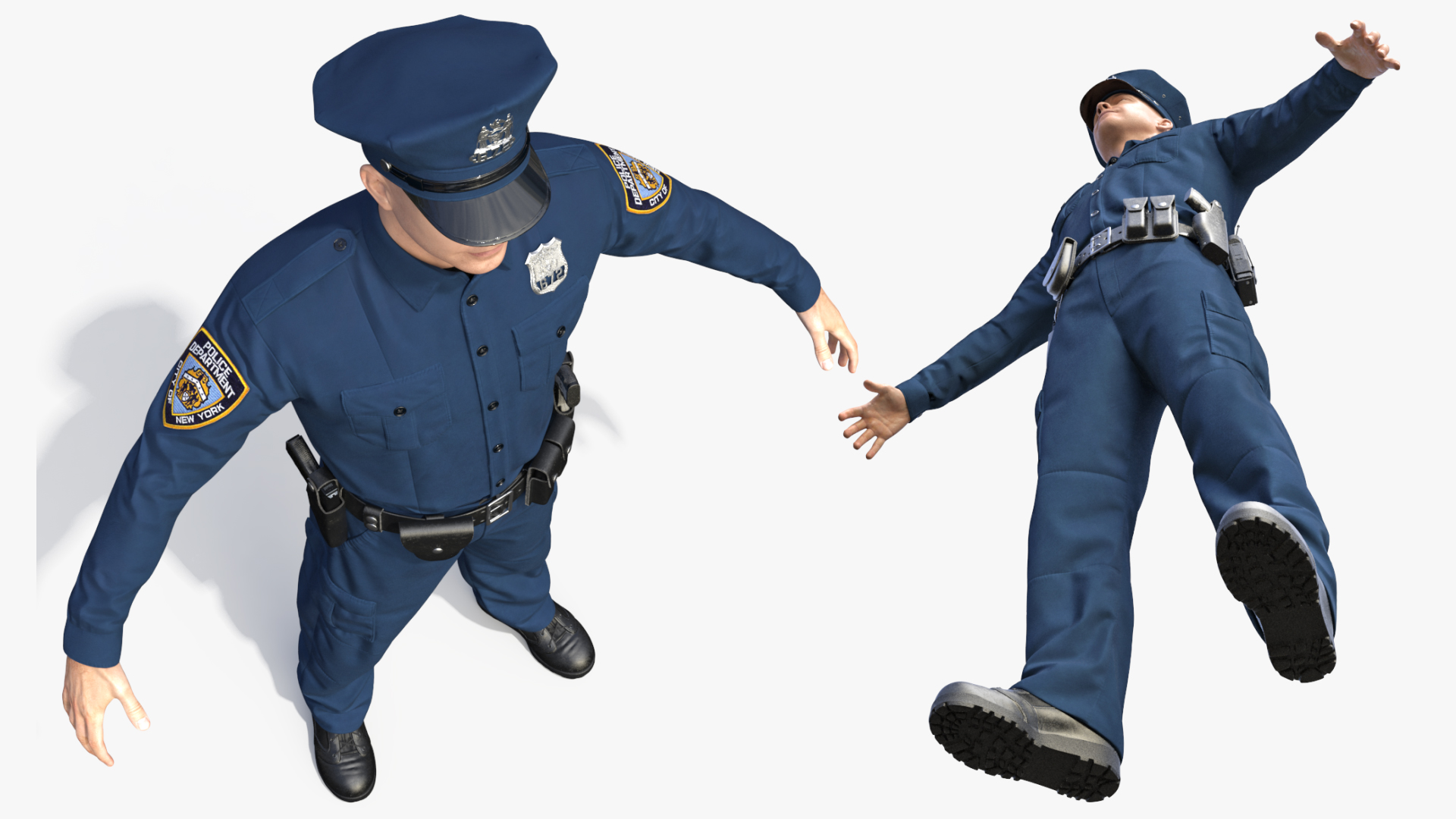 3D model NYPD Cop T-Pose