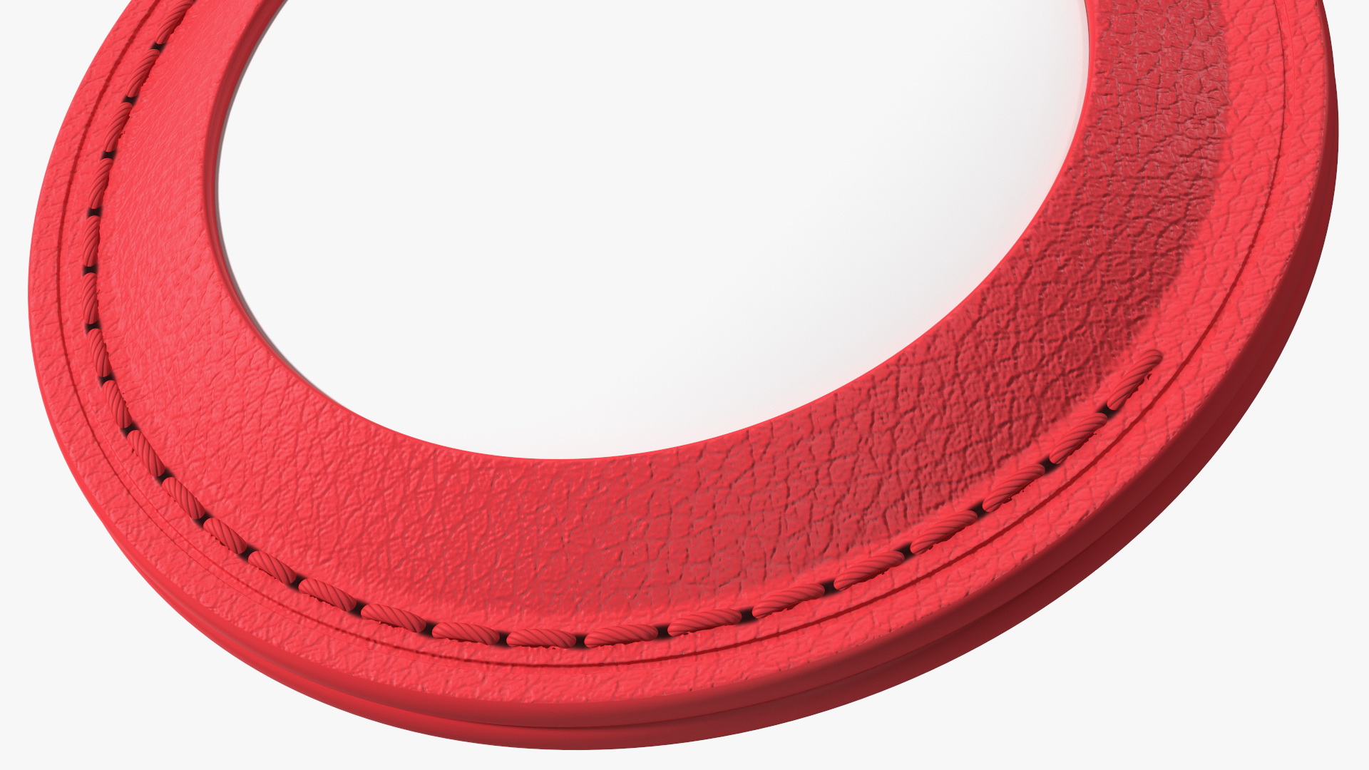 3D Apple AirTag Leather Key Ring Red model