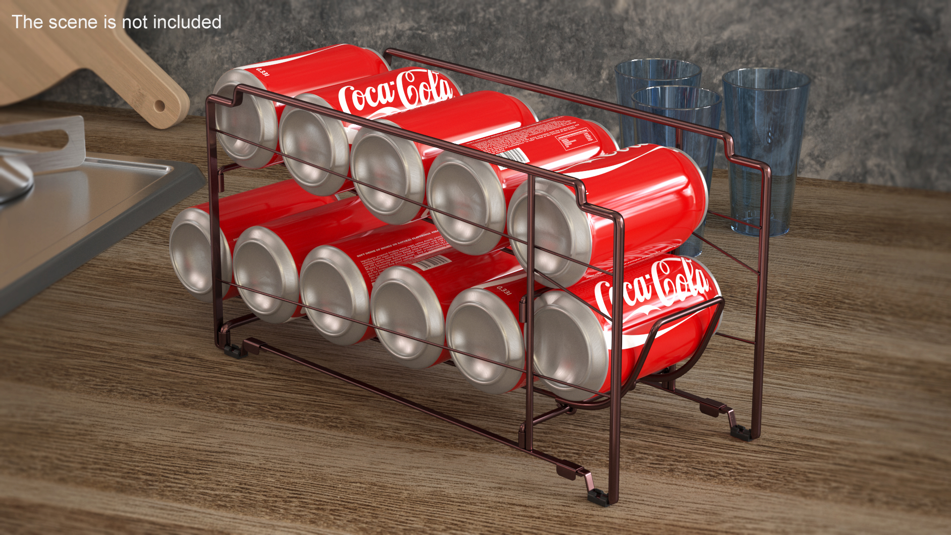 3D Beverage Can Dispenser Copper with CocaCola model