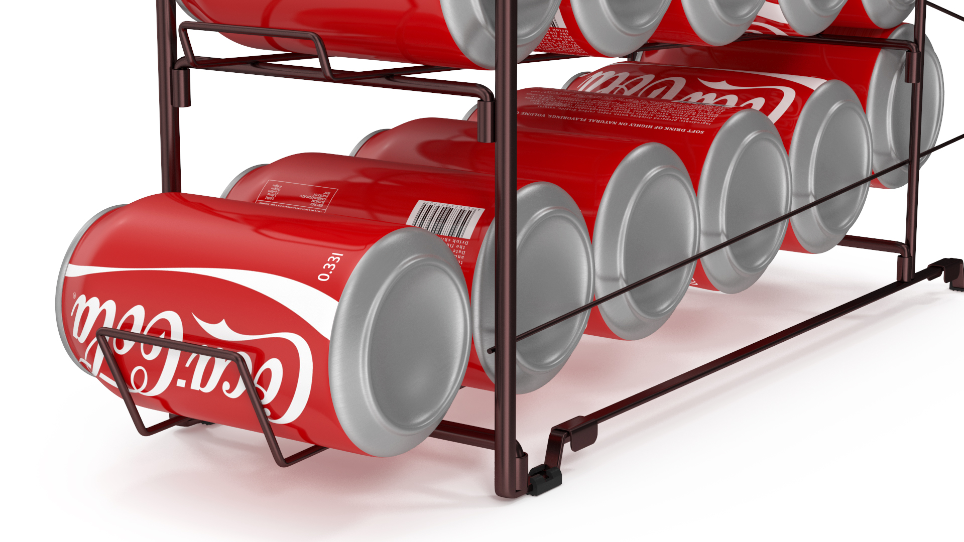 3D Beverage Can Dispenser Copper with CocaCola model