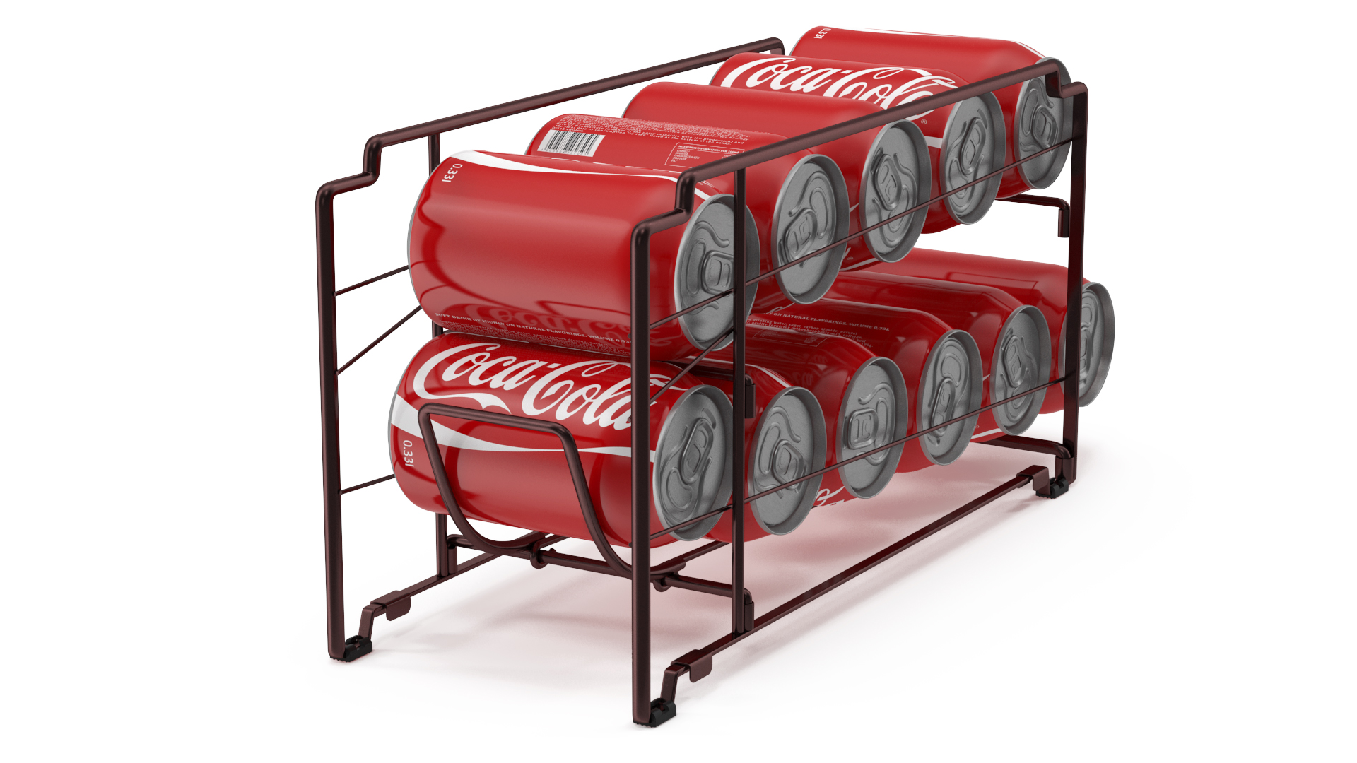 3D Beverage Can Dispenser Copper with CocaCola model