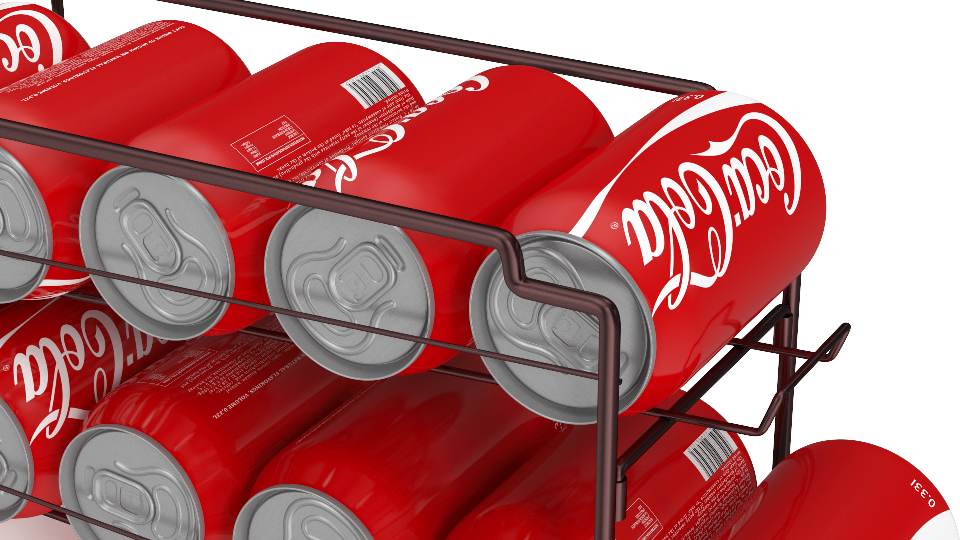 3D Beverage Can Dispenser Copper with CocaCola model