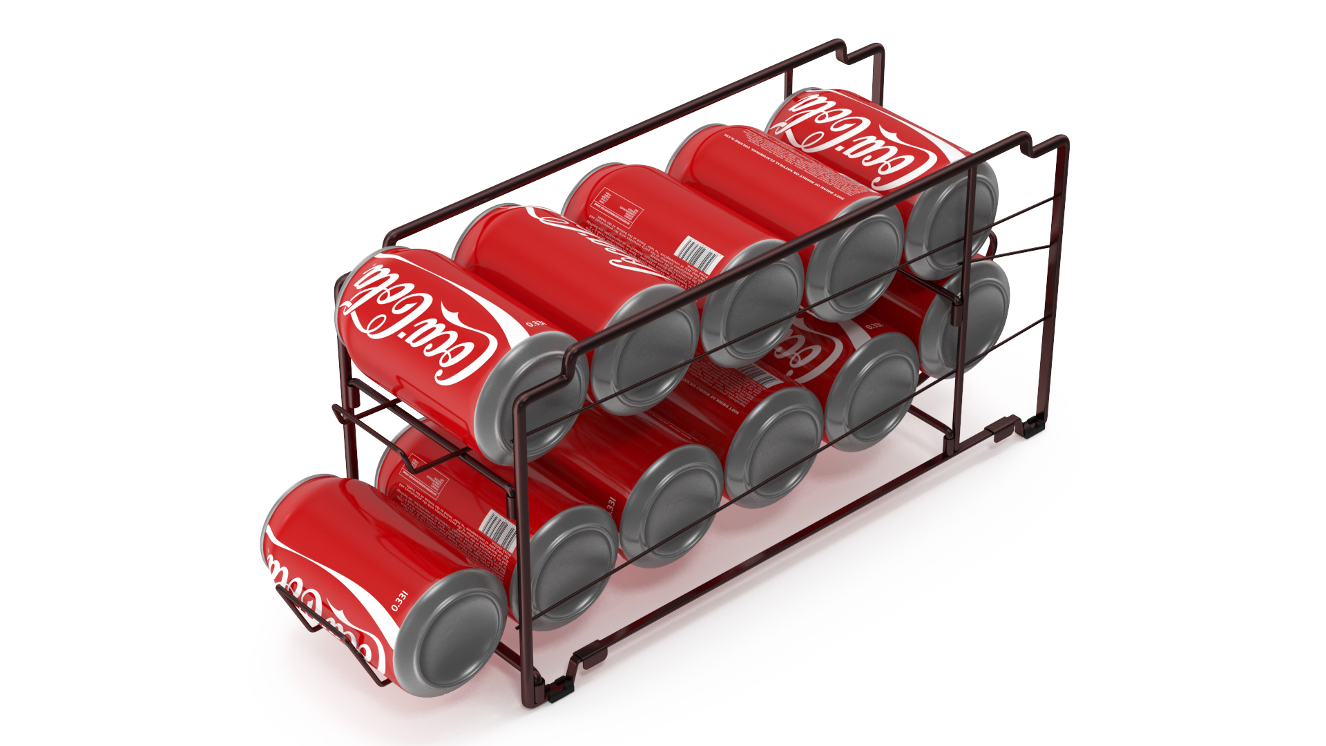 3D Beverage Can Dispenser Copper with CocaCola model