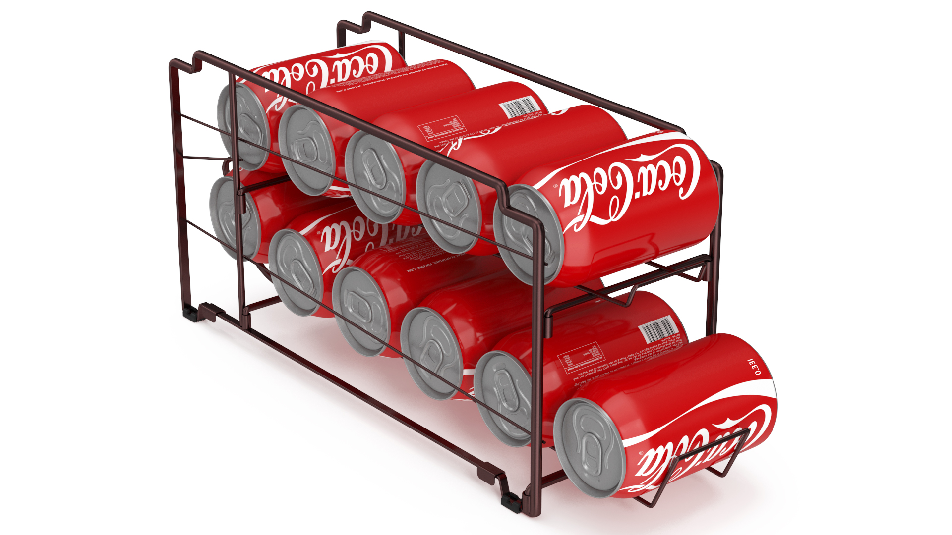 3D Beverage Can Dispenser Copper with CocaCola model