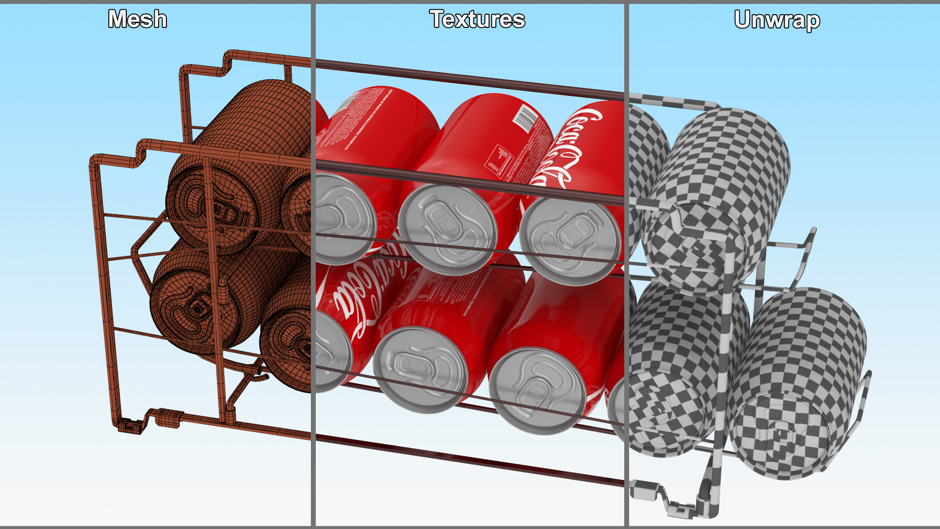 3D Beverage Can Dispenser Copper with CocaCola model