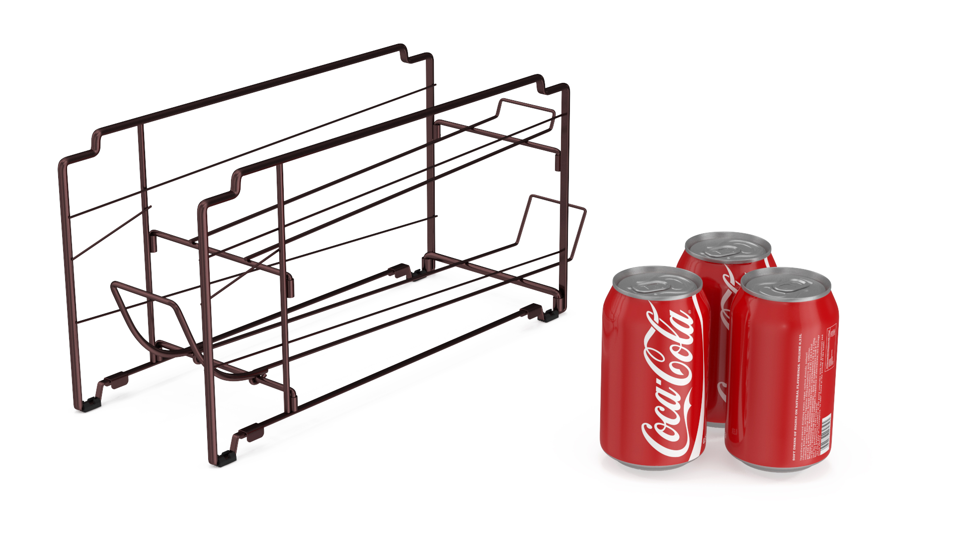 3D Beverage Can Dispenser Copper with CocaCola model