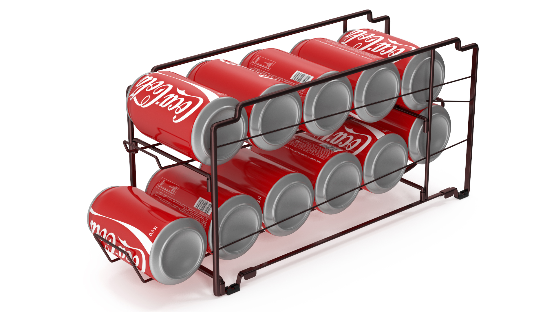 3D Beverage Can Dispenser Copper with CocaCola model