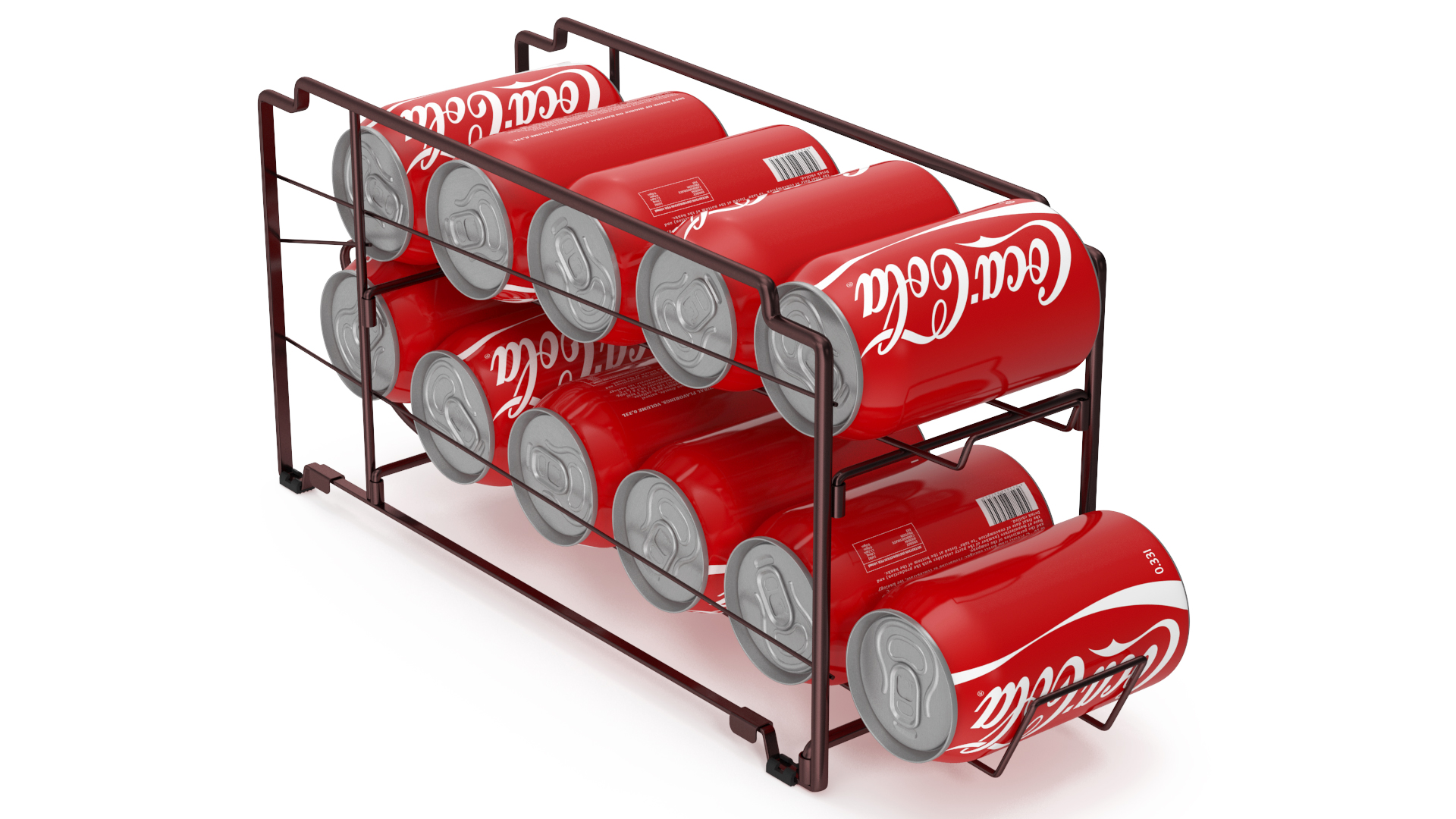 3D Beverage Can Dispenser Copper with CocaCola model