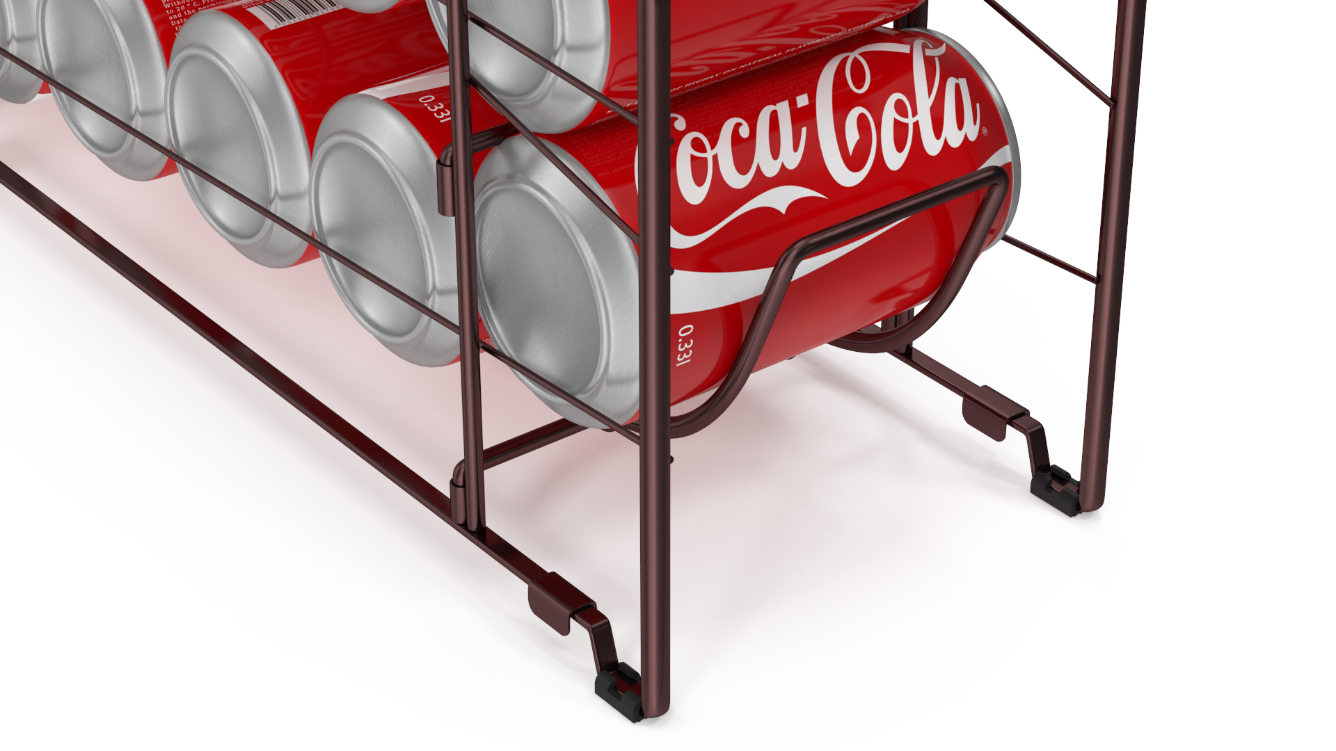 3D Beverage Can Dispenser Copper with CocaCola model