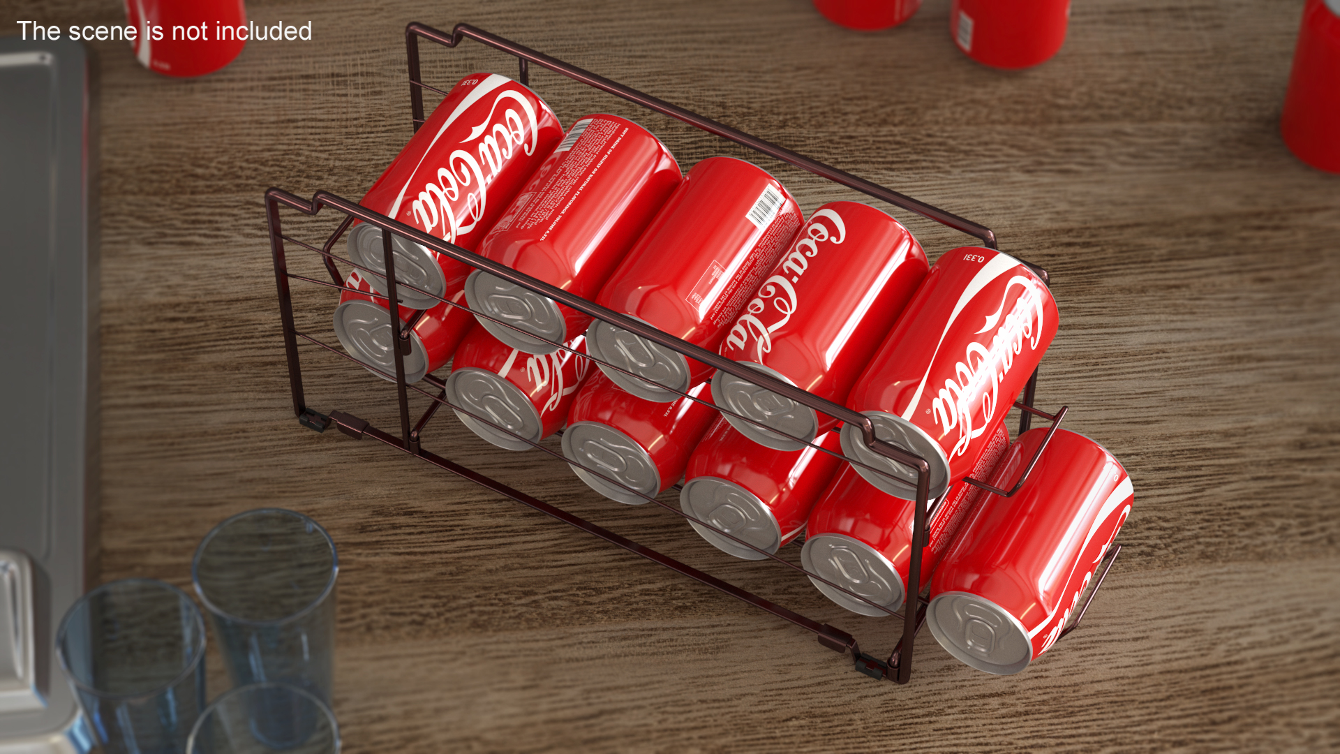3D Beverage Can Dispenser Copper with CocaCola model