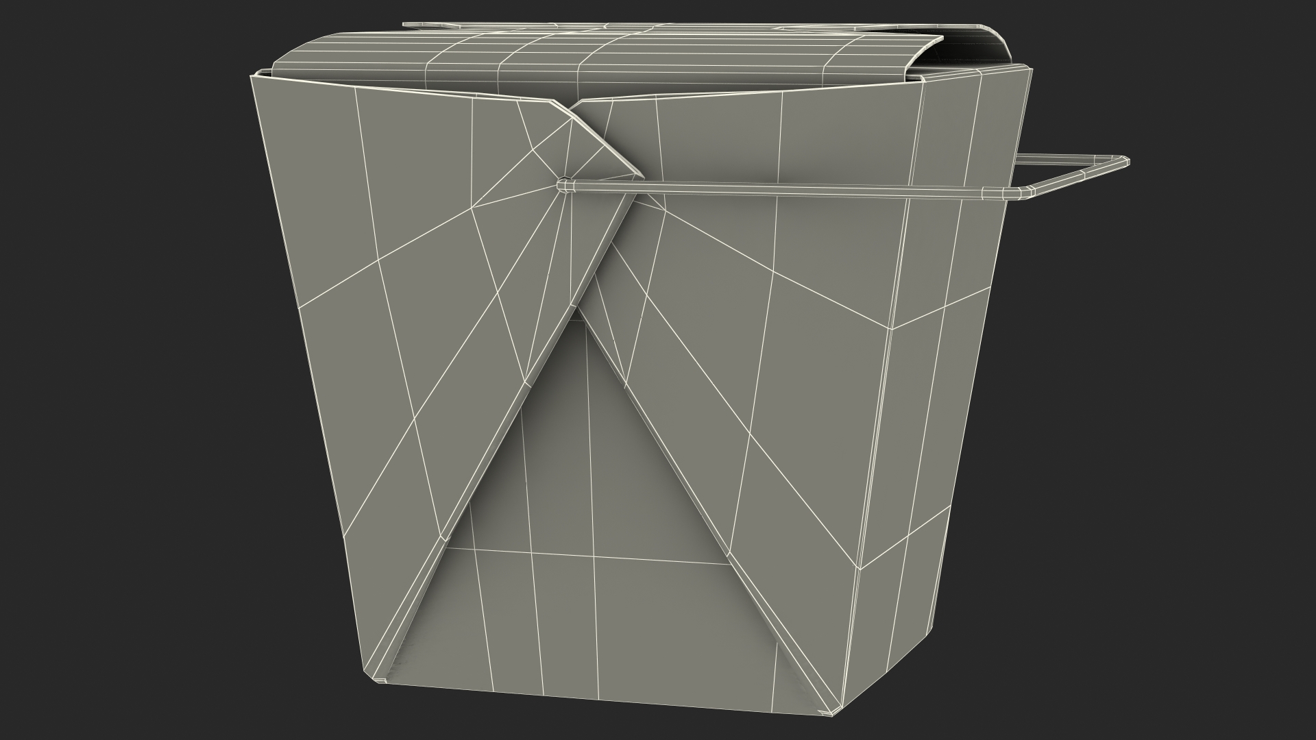 3D Kraft Paper Take Out Food Container 32 Oz