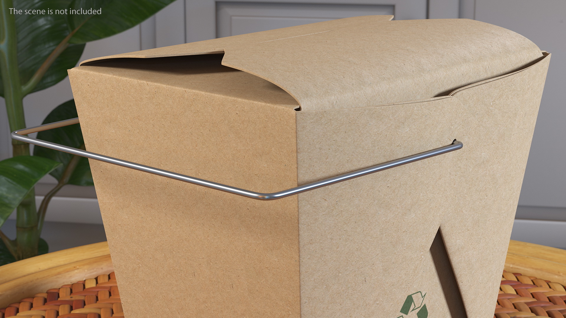 3D Kraft Paper Take Out Food Container 32 Oz