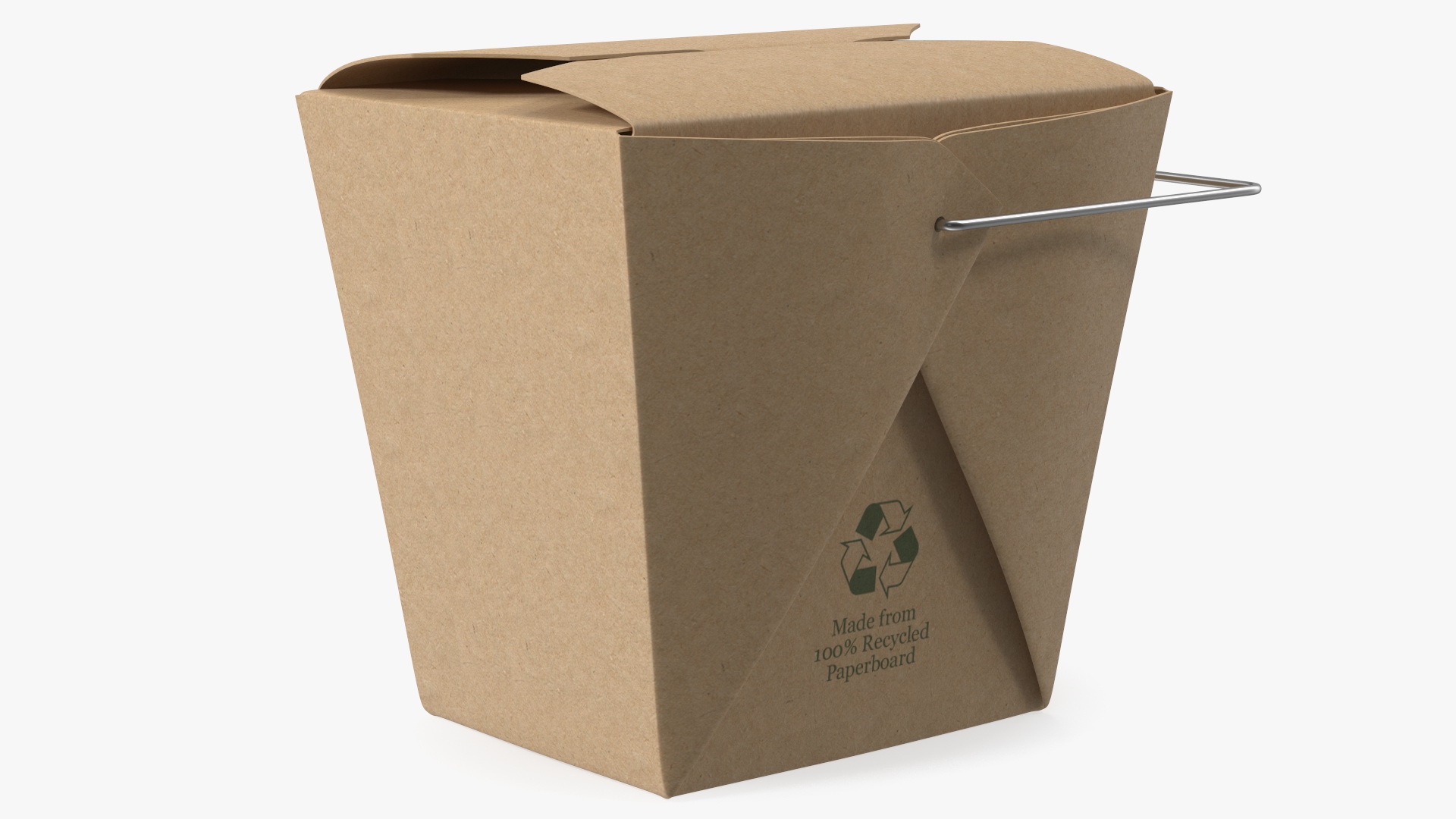 3D Kraft Paper Take Out Food Container 32 Oz