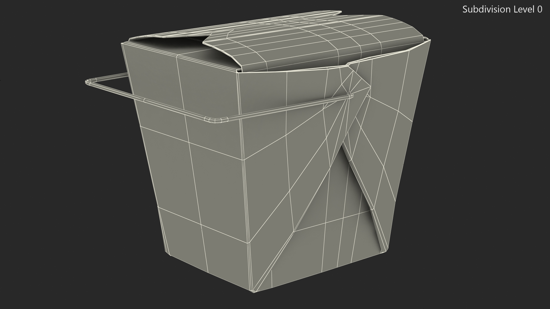 3D Kraft Paper Take Out Food Container 32 Oz