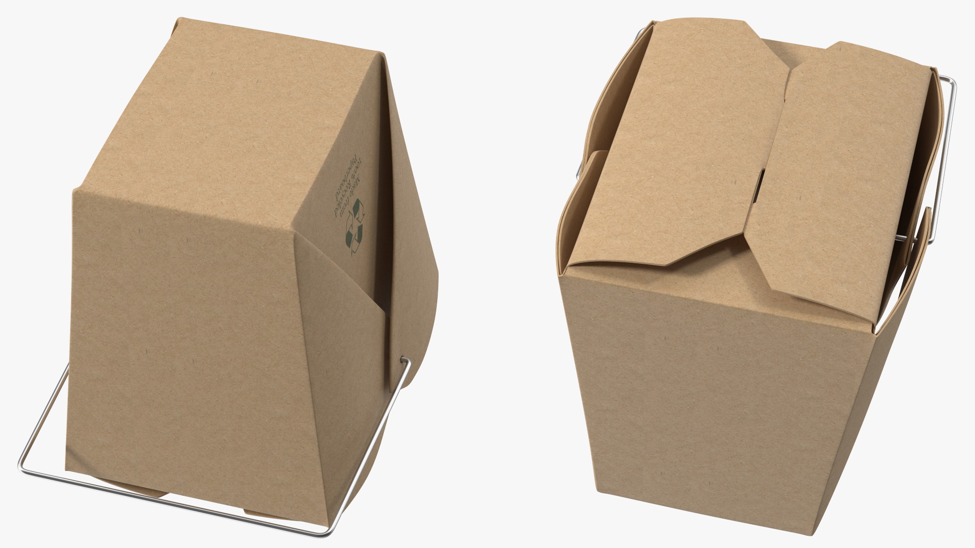 3D Kraft Paper Take Out Food Container 32 Oz