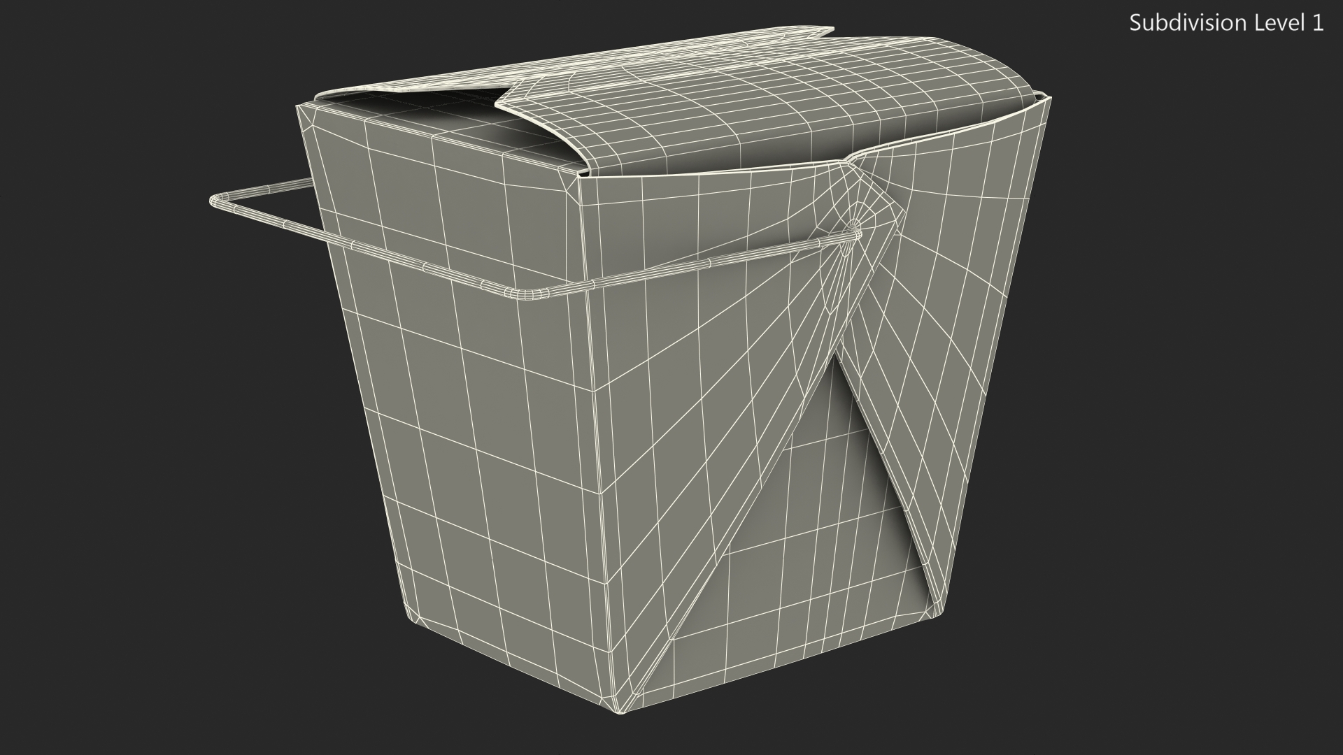 3D Kraft Paper Take Out Food Container 32 Oz