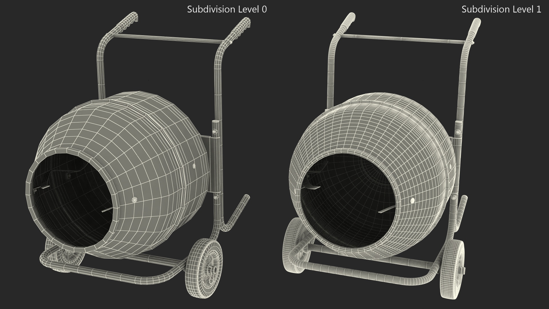 3D model Portable Cement Concrete Mixer