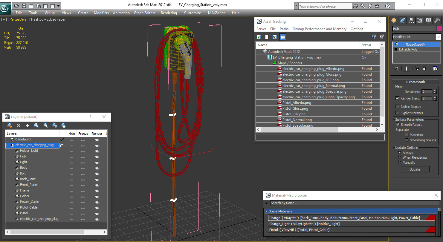 EV Charging Station 3D model
