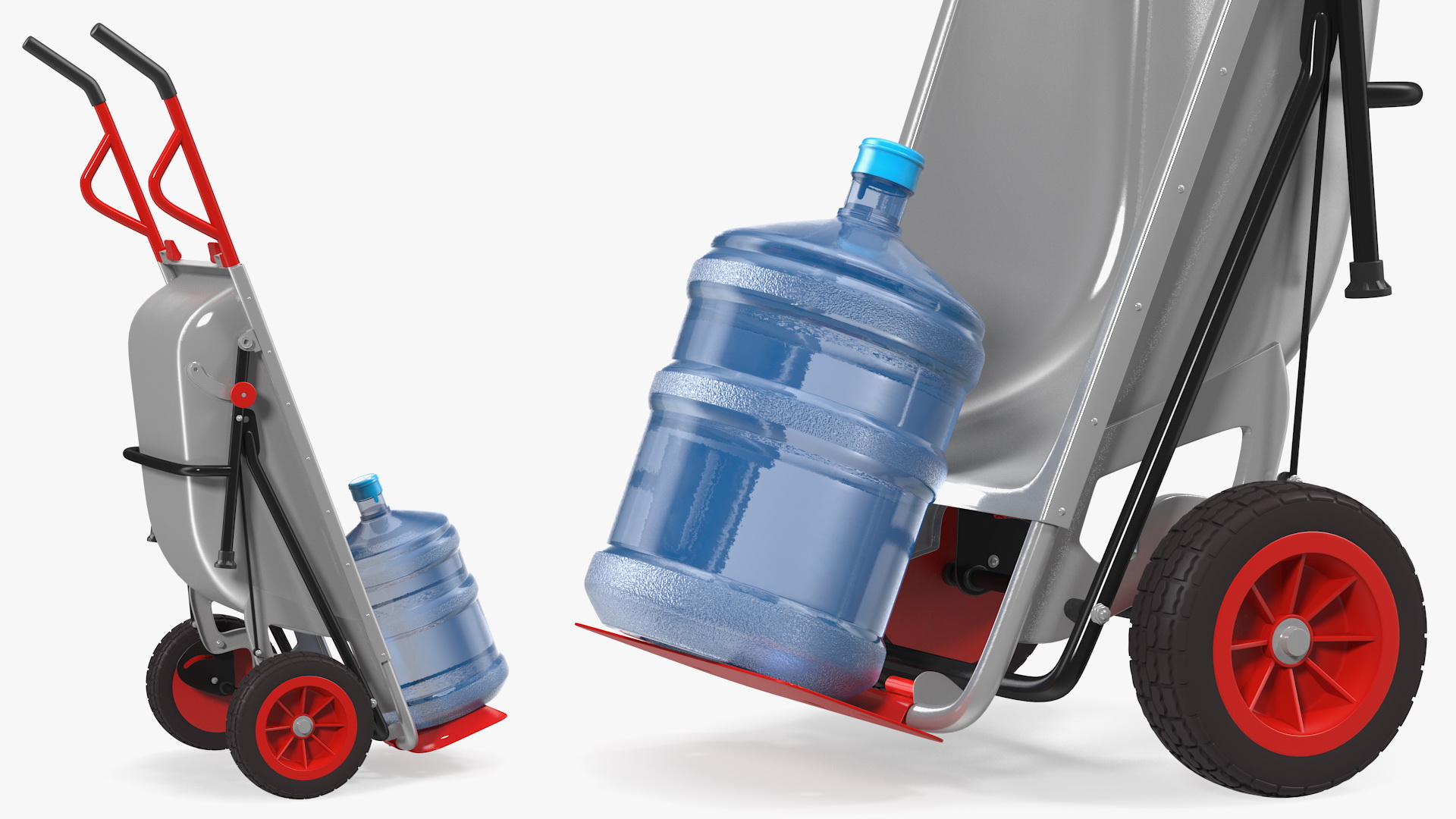 3D Garden Cart with 5 Gallon Water Bottle model