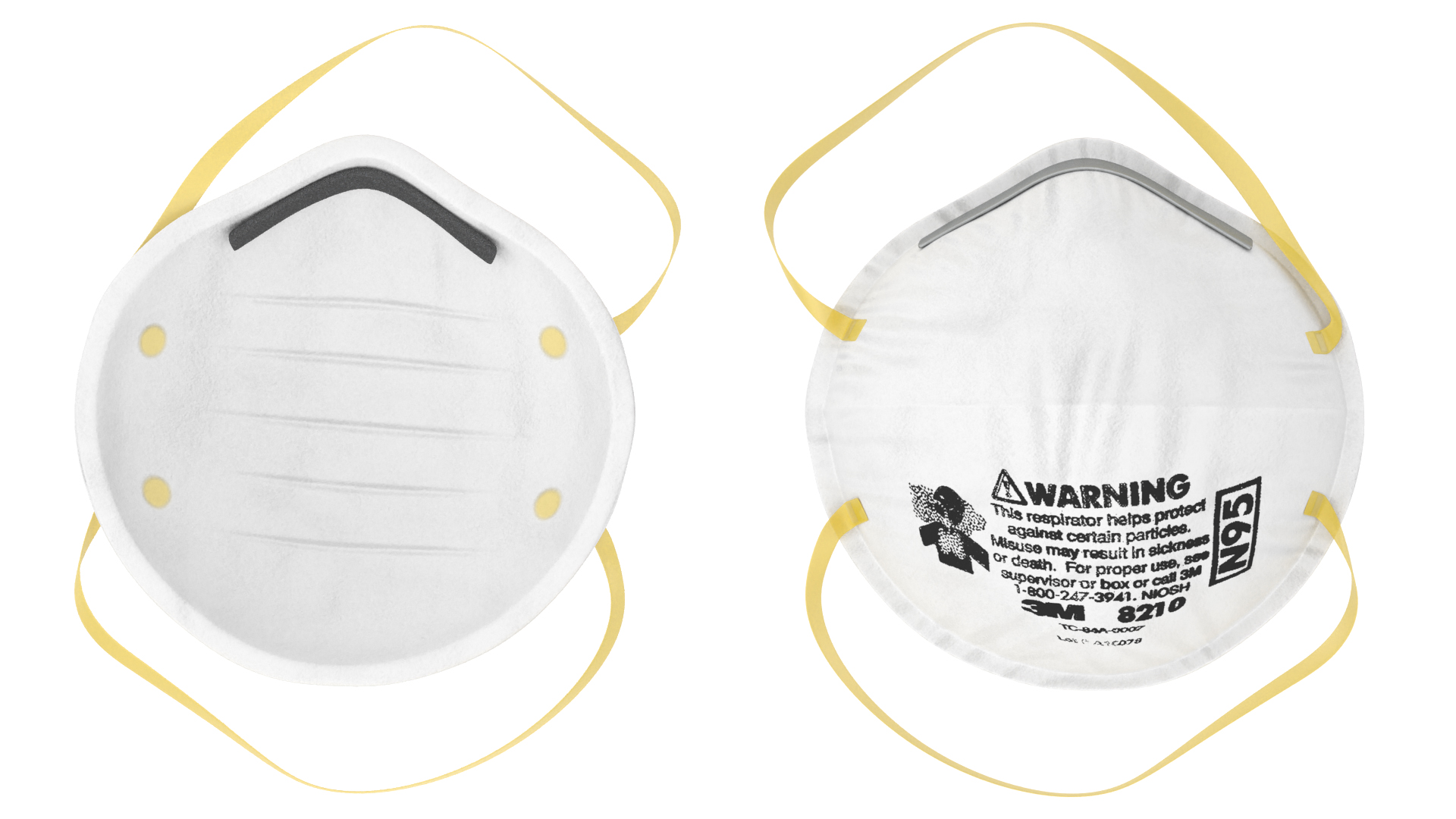 3D model Particulate Respirator 3M 8210 N95 Class