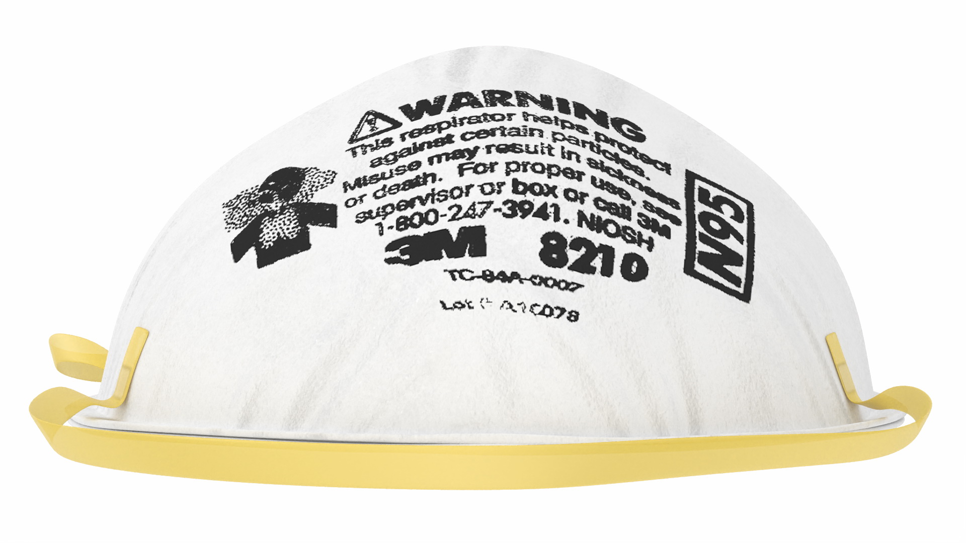 3D model Particulate Respirator 3M 8210 N95 Class