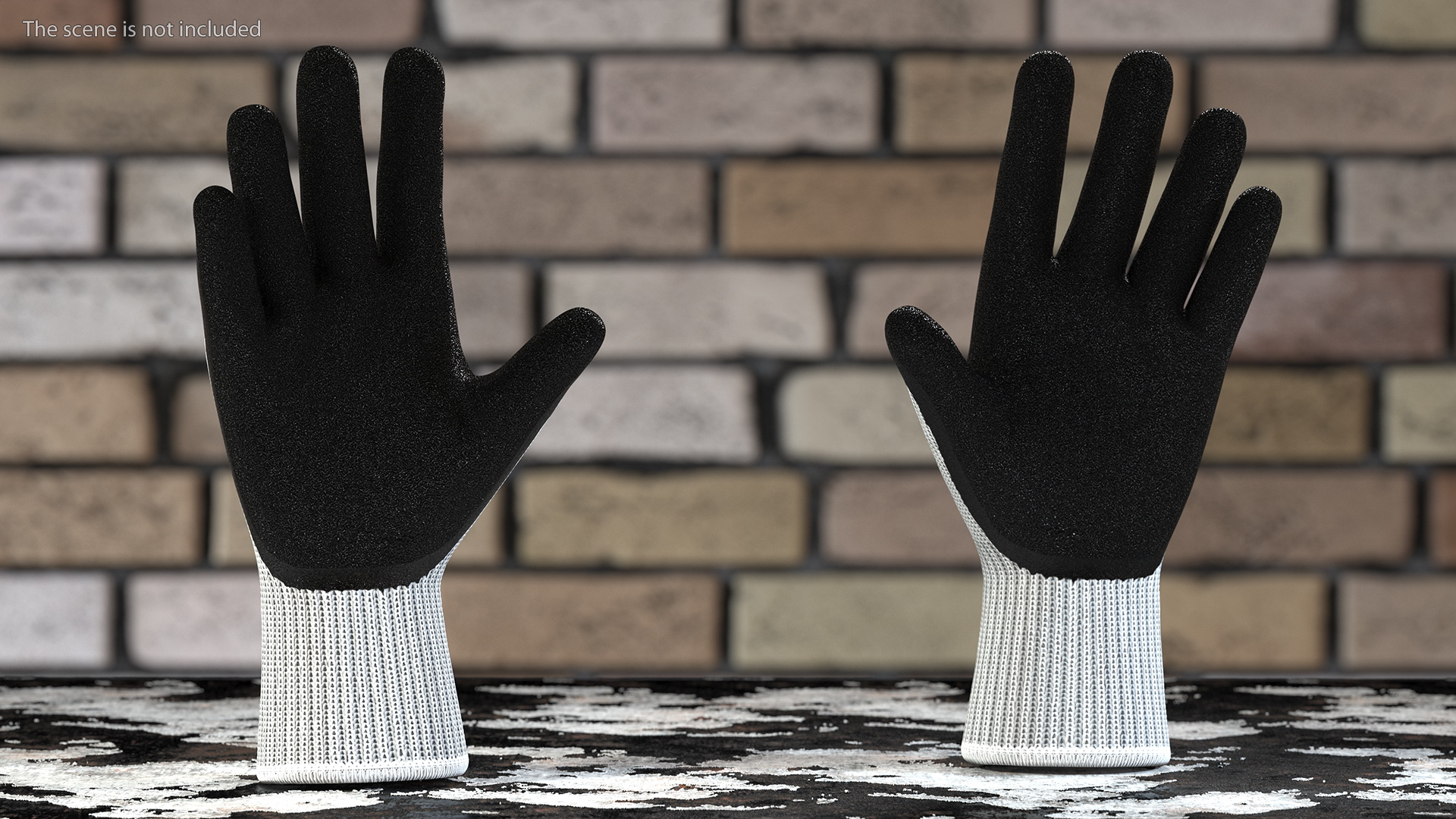 3D model Safety Work Gloves Rigged