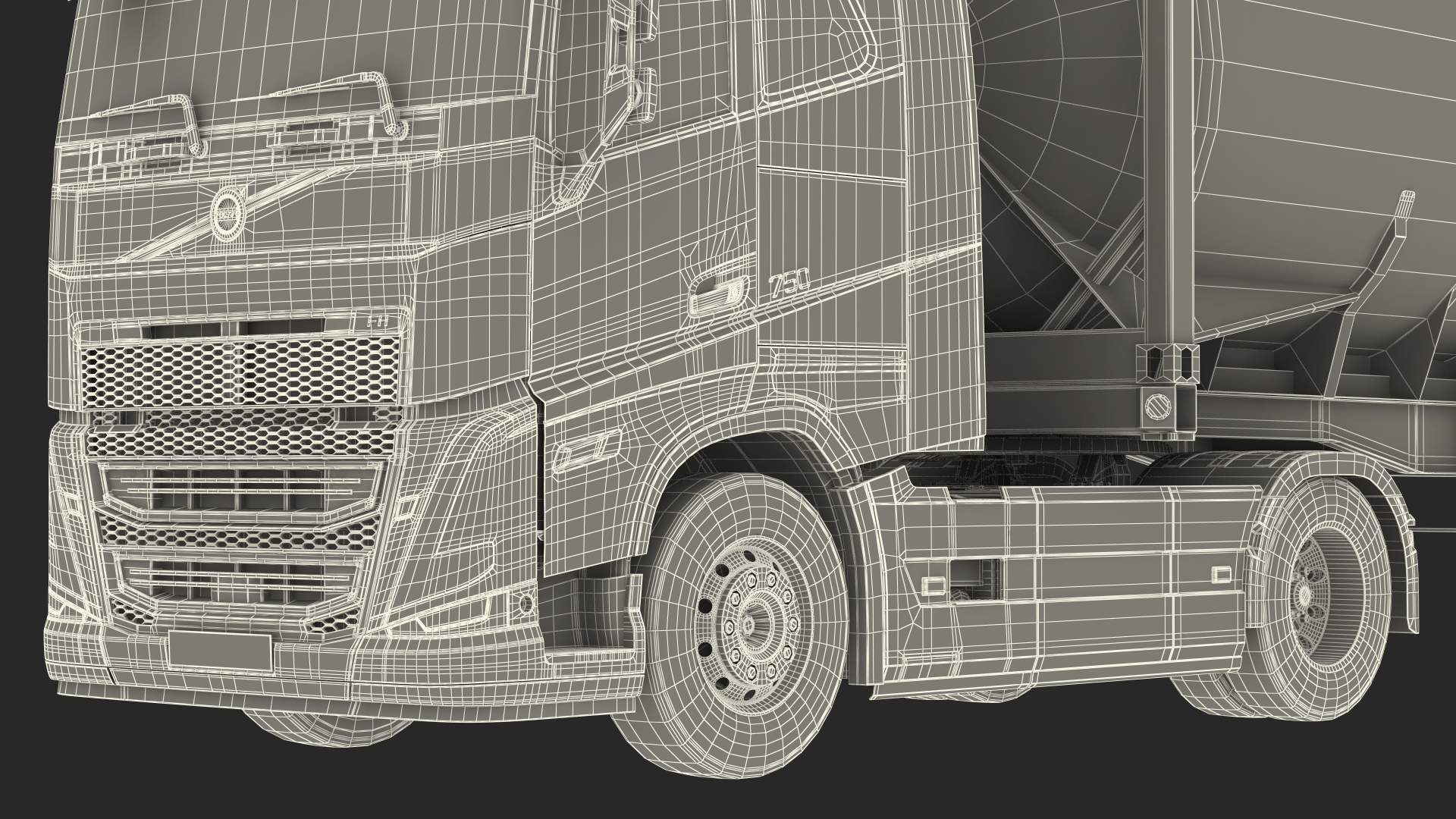 3D model Volvo FH16 750 Globetrotter Truck with Liquid Natural Gas Trailer
