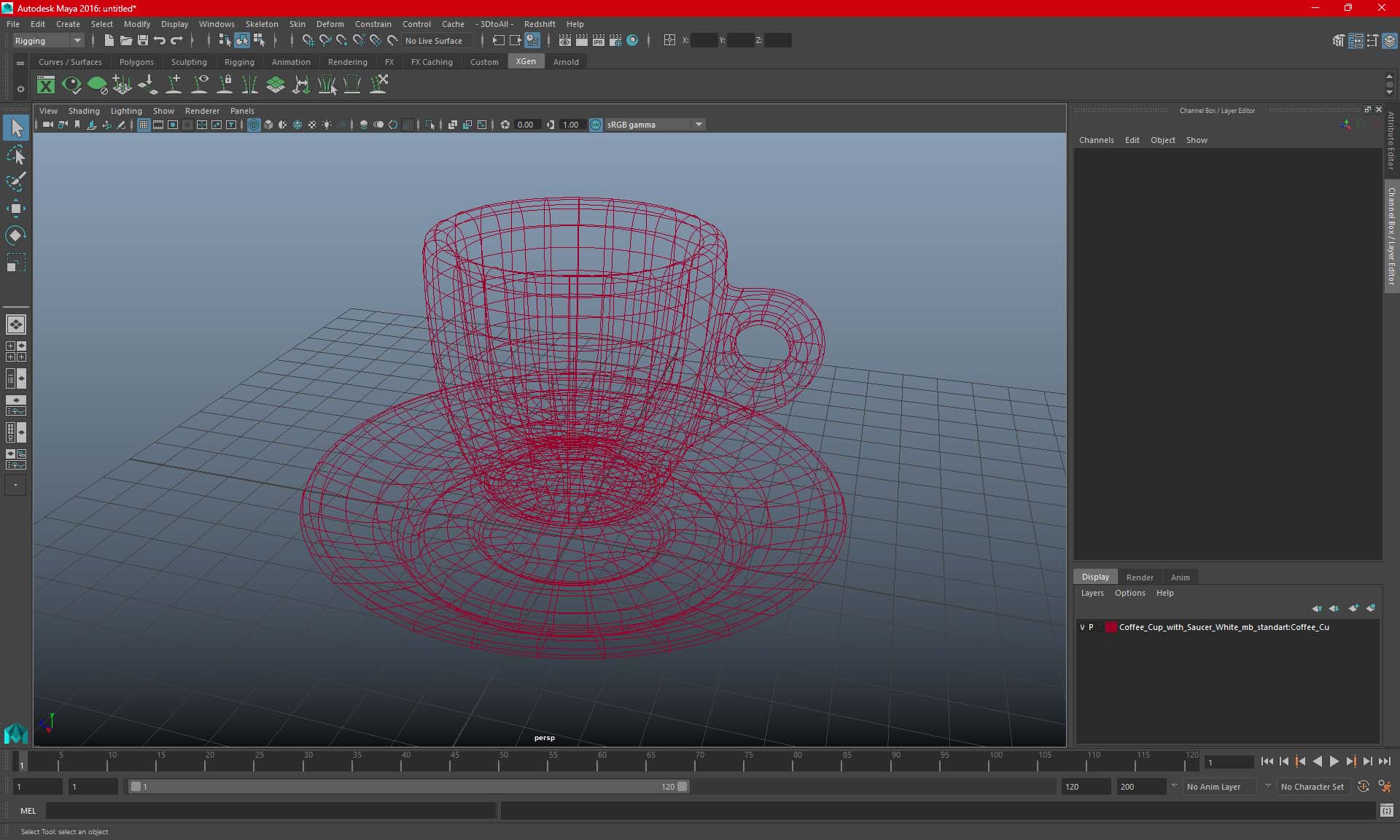 3D Coffee Cup with Saucer White model