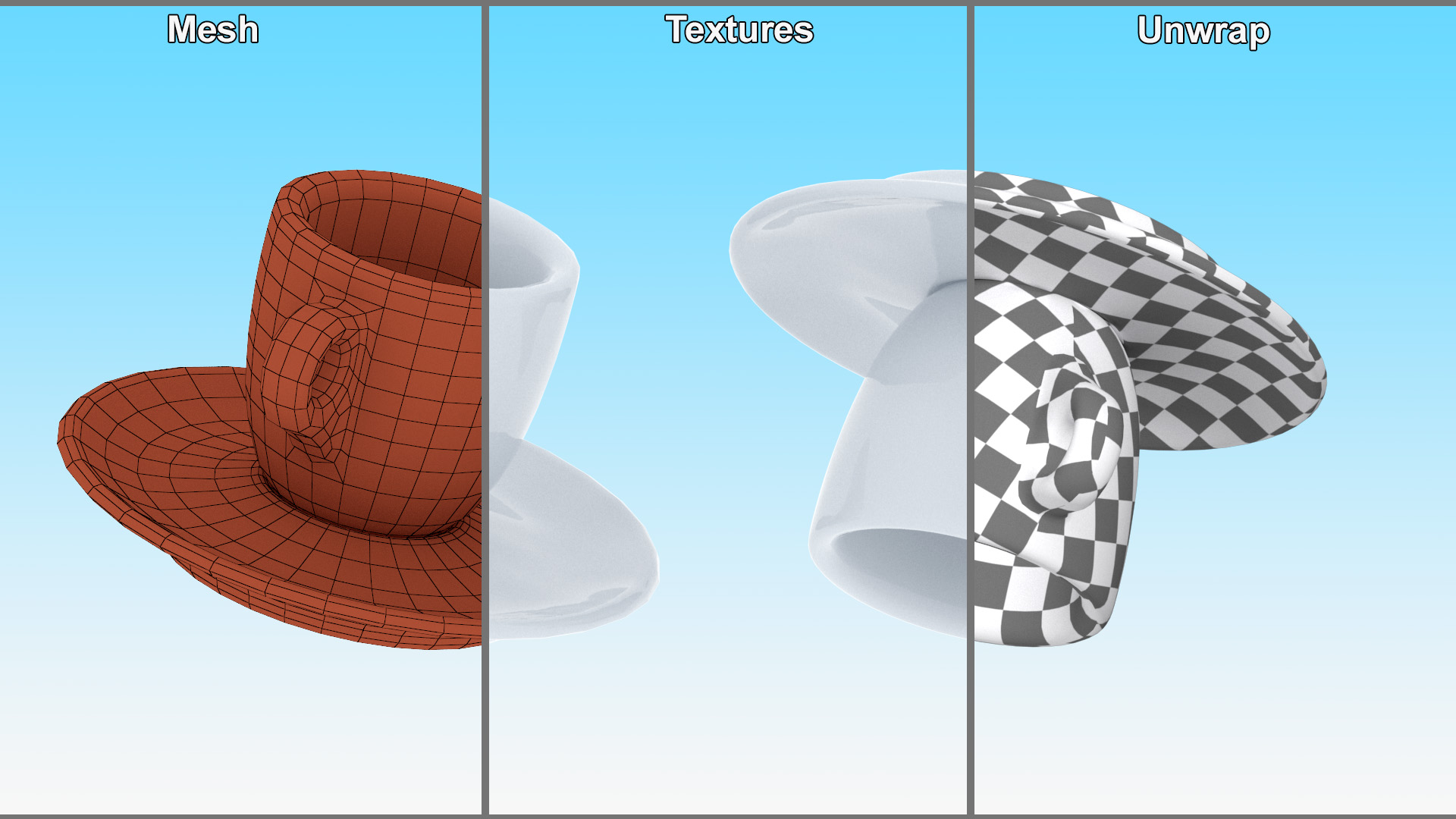 3D Coffee Cup with Saucer White model