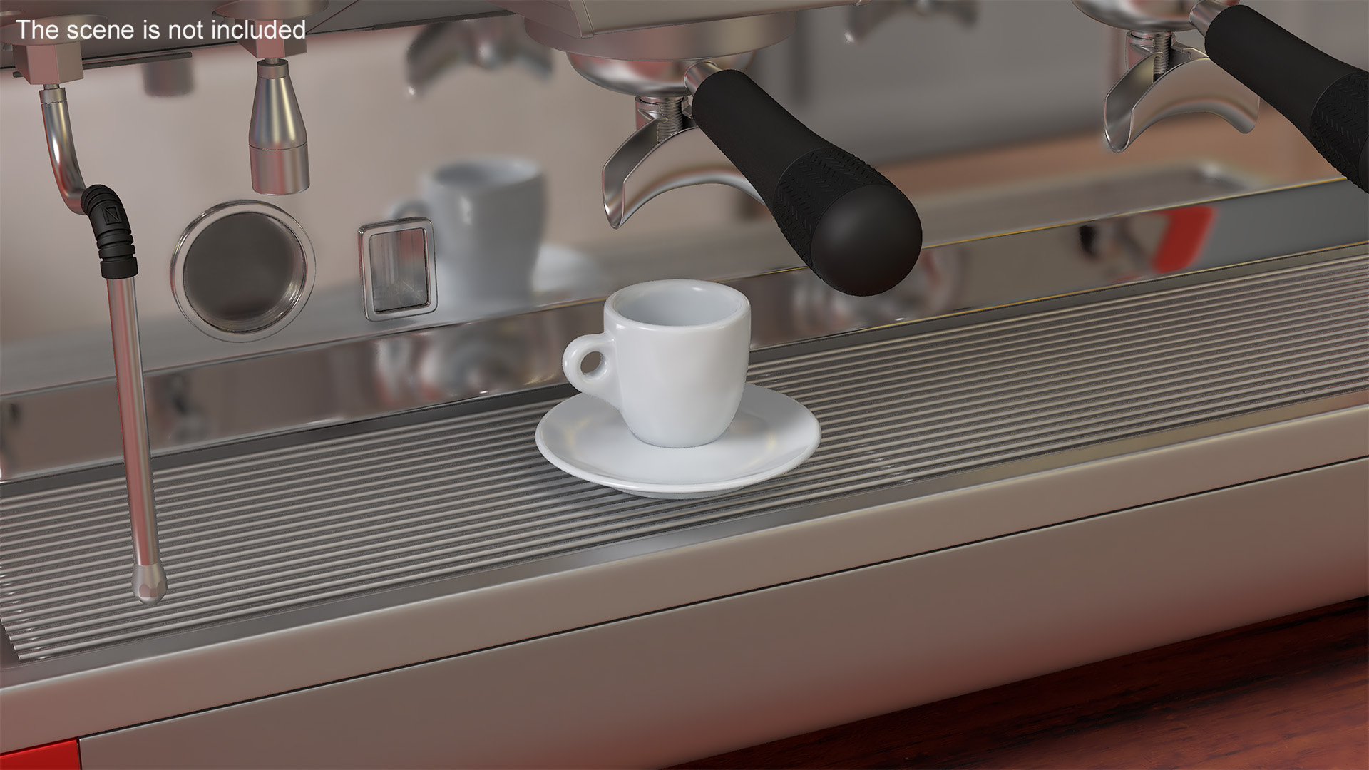 3D Coffee Cup with Saucer White model