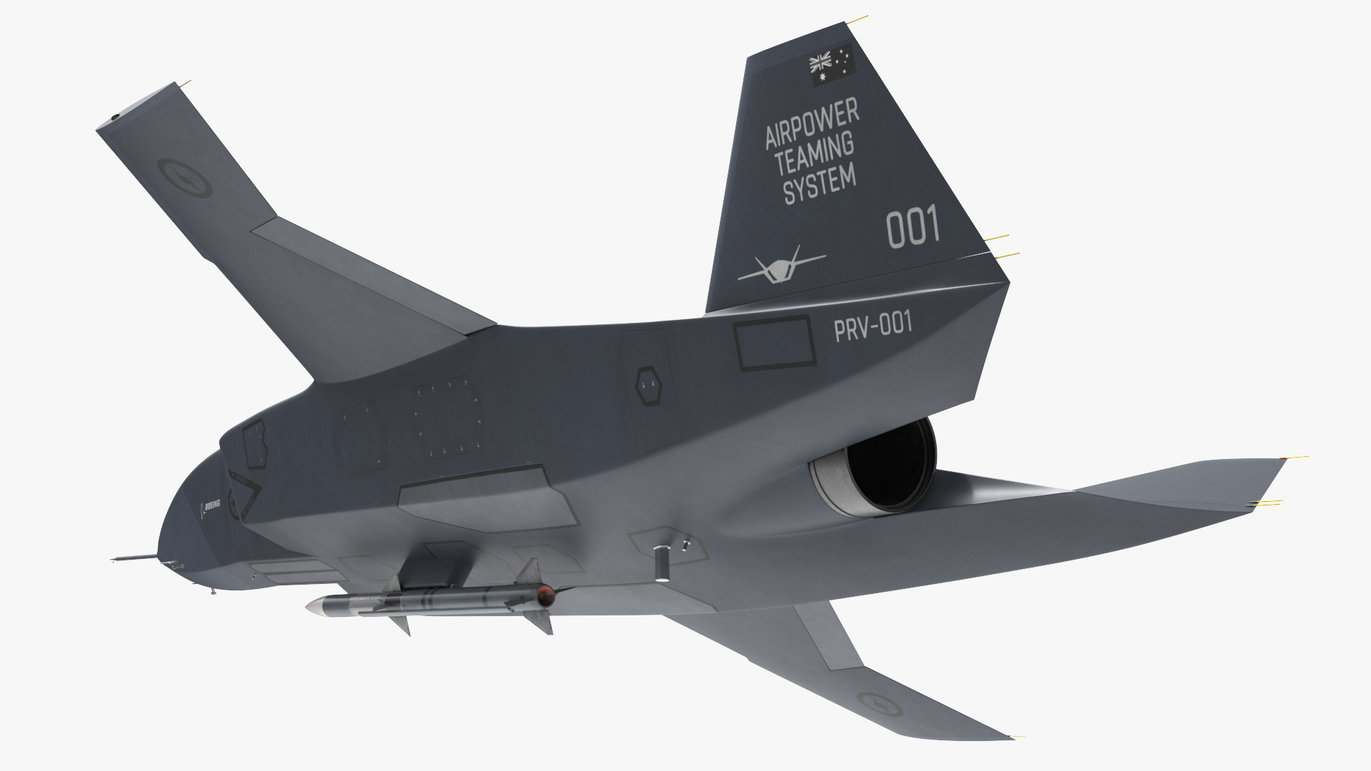 Boeing MQ-28 Ghost Bat with Air to Air Missile, view 4