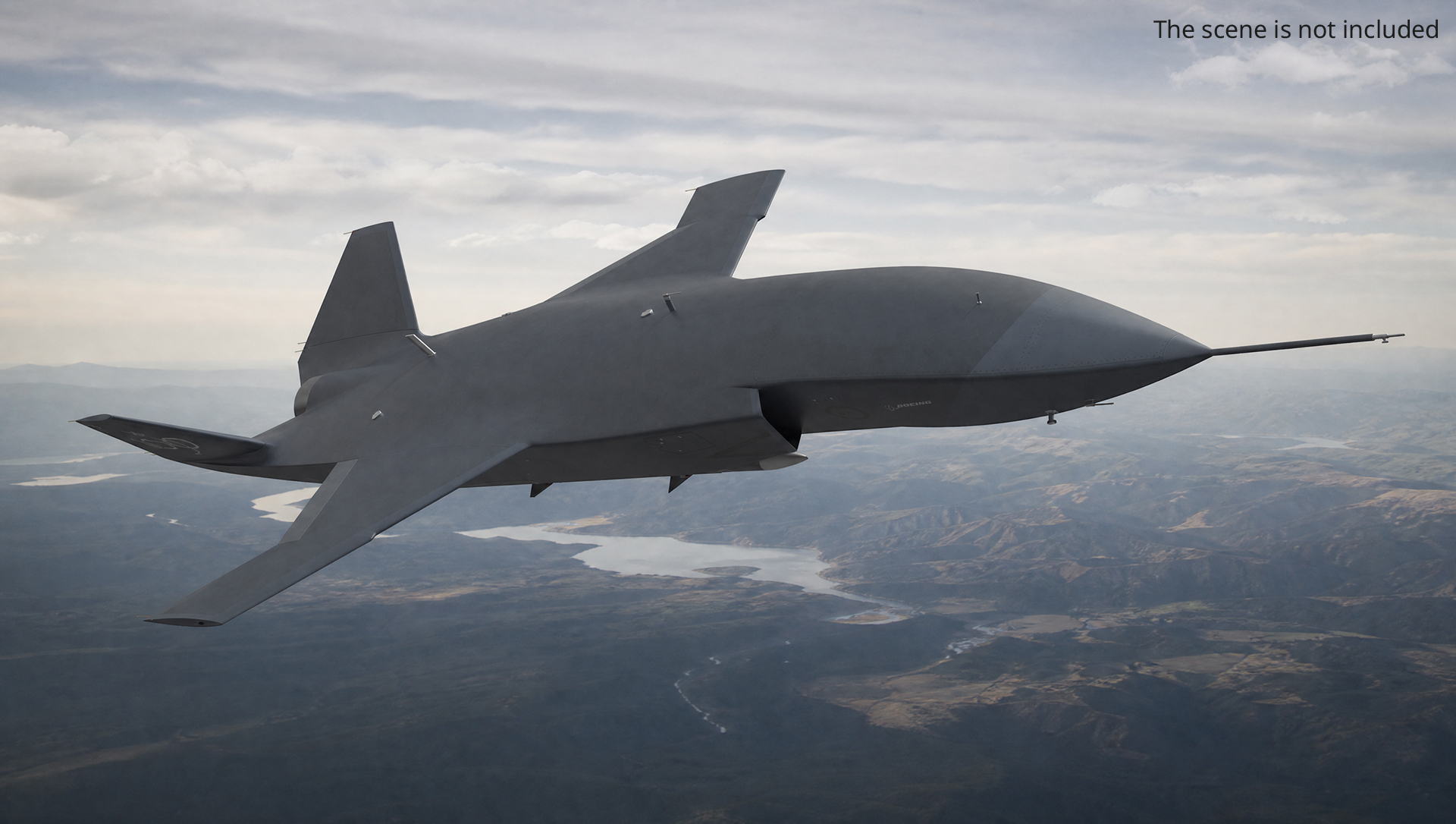 Boeing MQ-28 Ghost Bat with Air to Air Missile, view 3