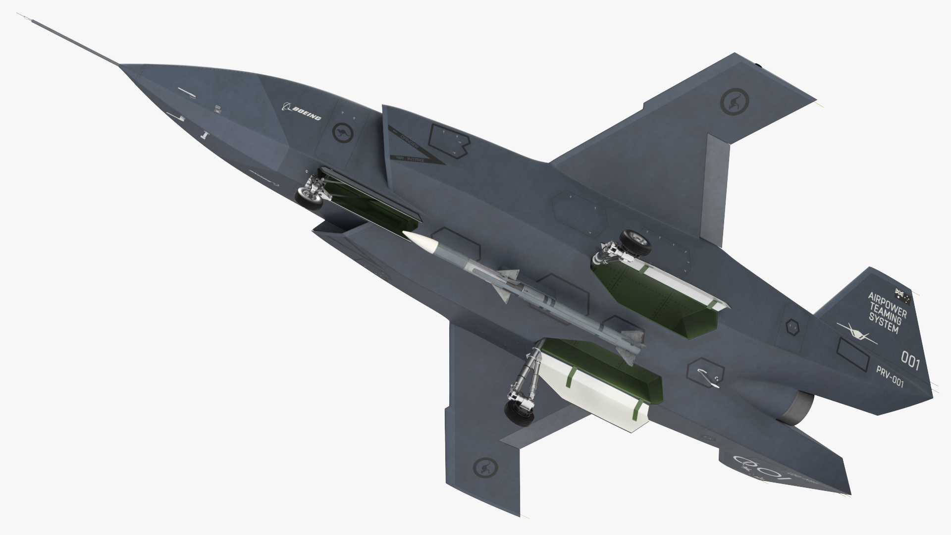 Boeing MQ-28 Ghost Bat with Air to Air Missile, view 11