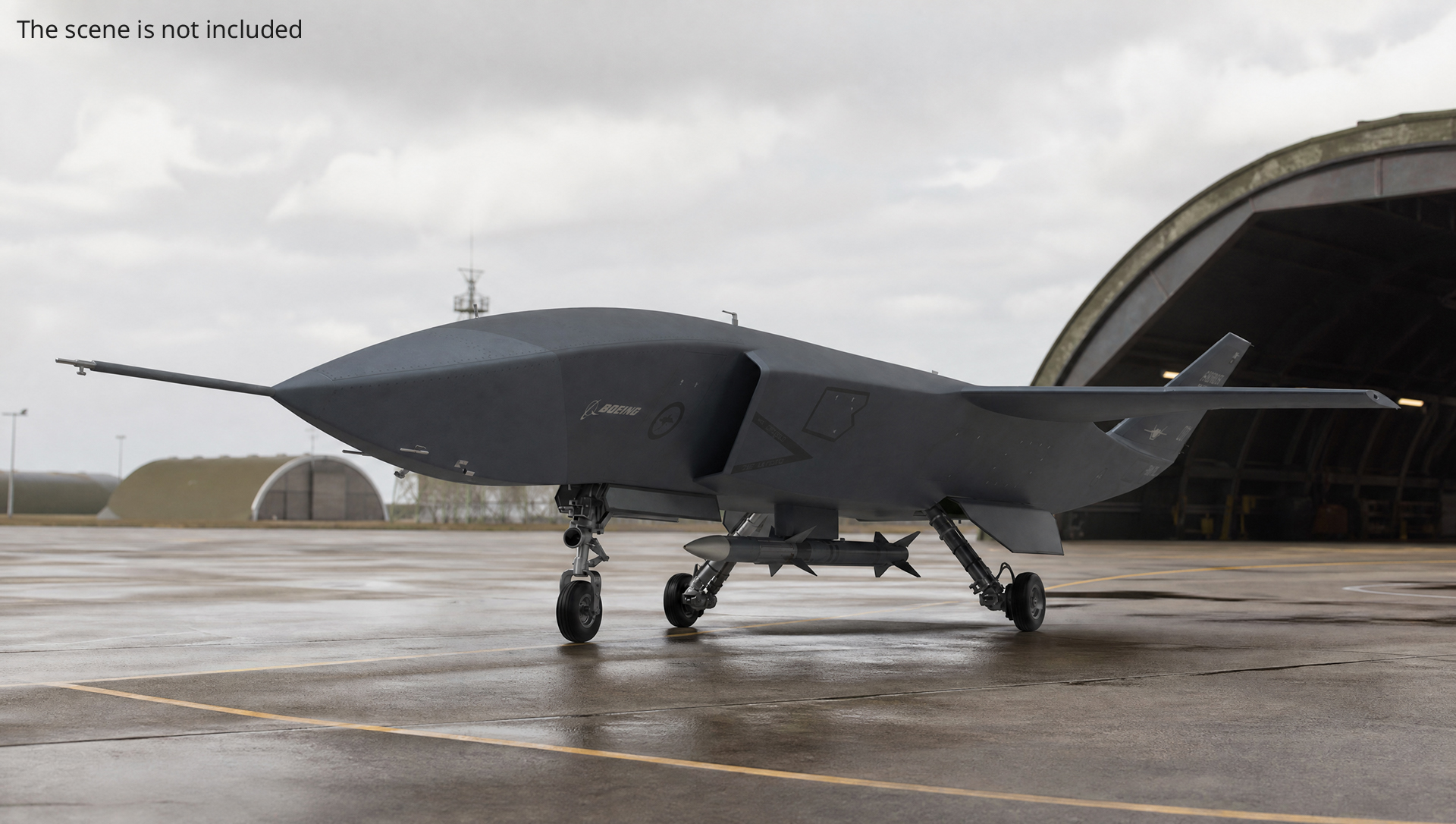 Boeing MQ-28 Ghost Bat with Air to Air Missile, view 2