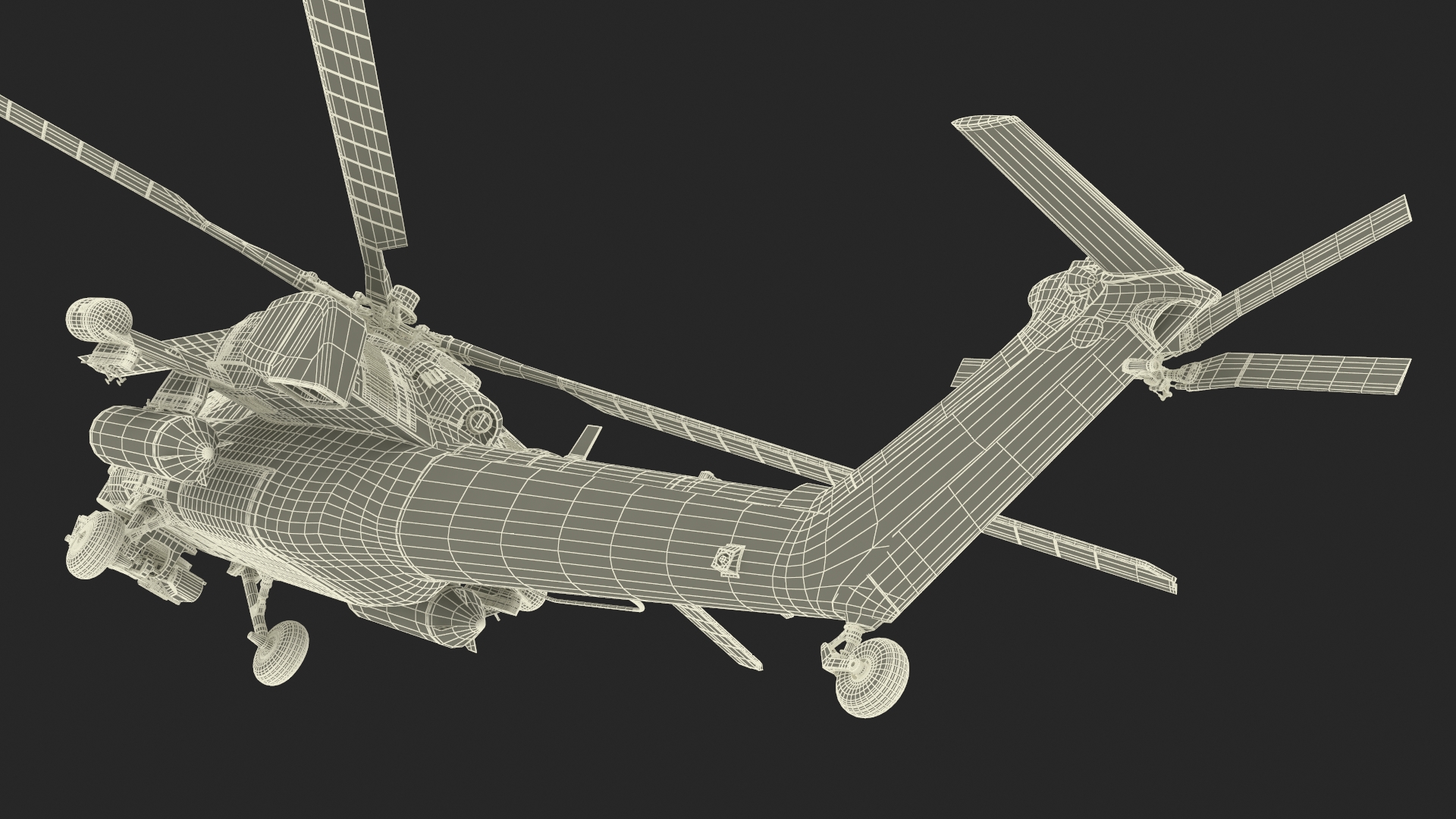 Mi-28 Havoc Russian Attack Helicopter Rigged 3D model