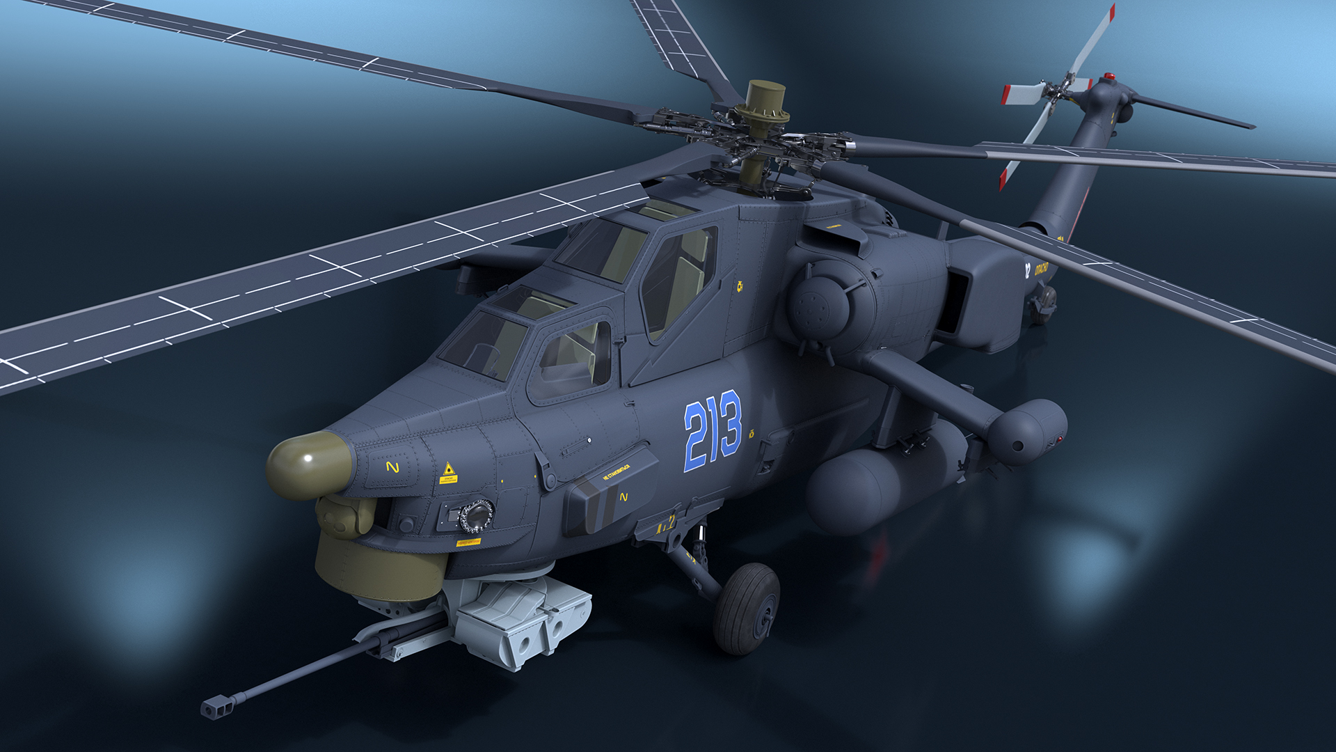 Mi-28 Havoc Russian Attack Helicopter Rigged 3D model