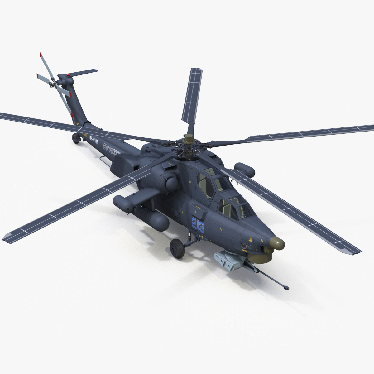 Mi-28 Havoc Russian Attack Helicopter Rigged 3D model