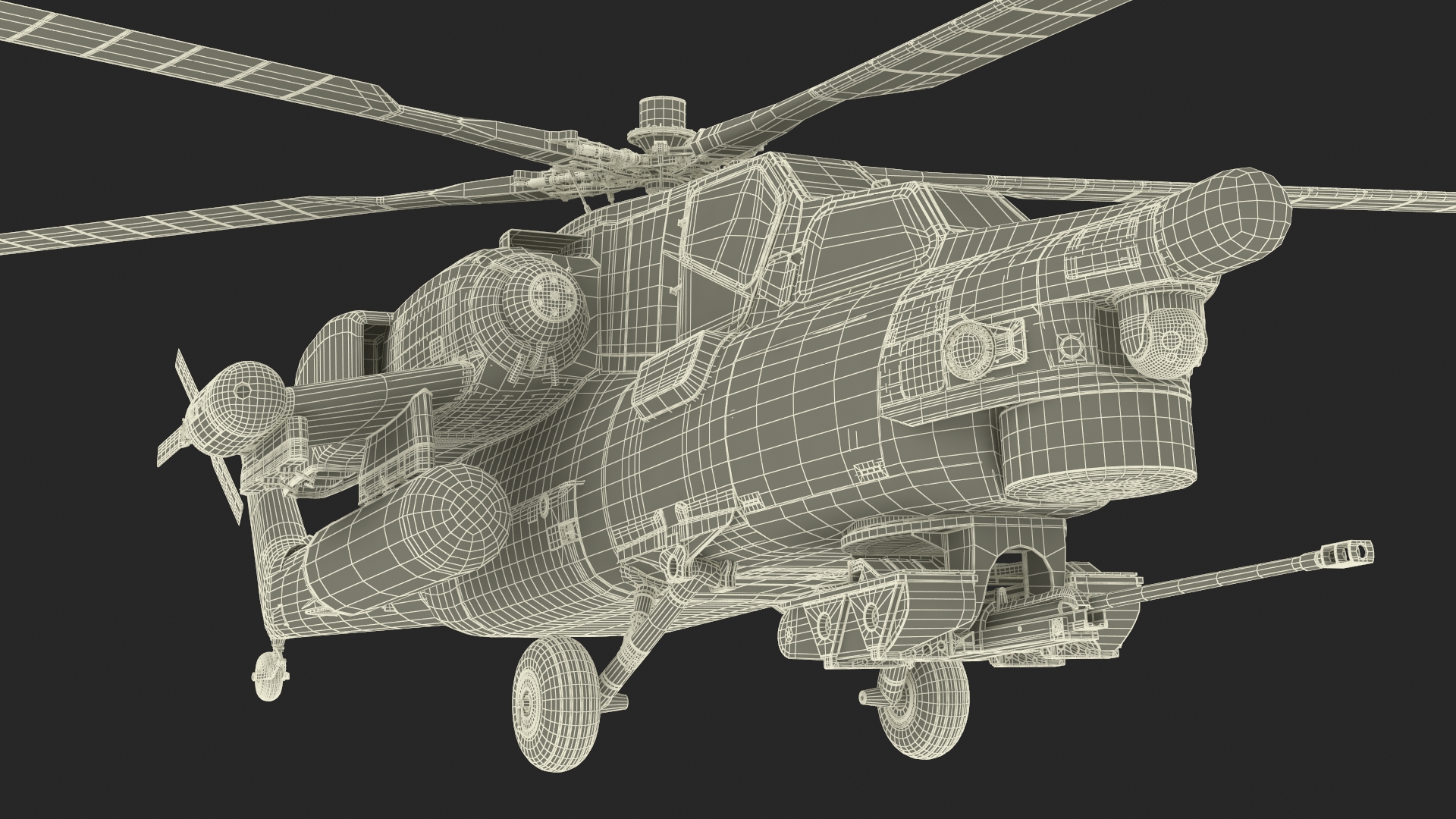 Mi-28 Havoc Russian Attack Helicopter Rigged 3D model