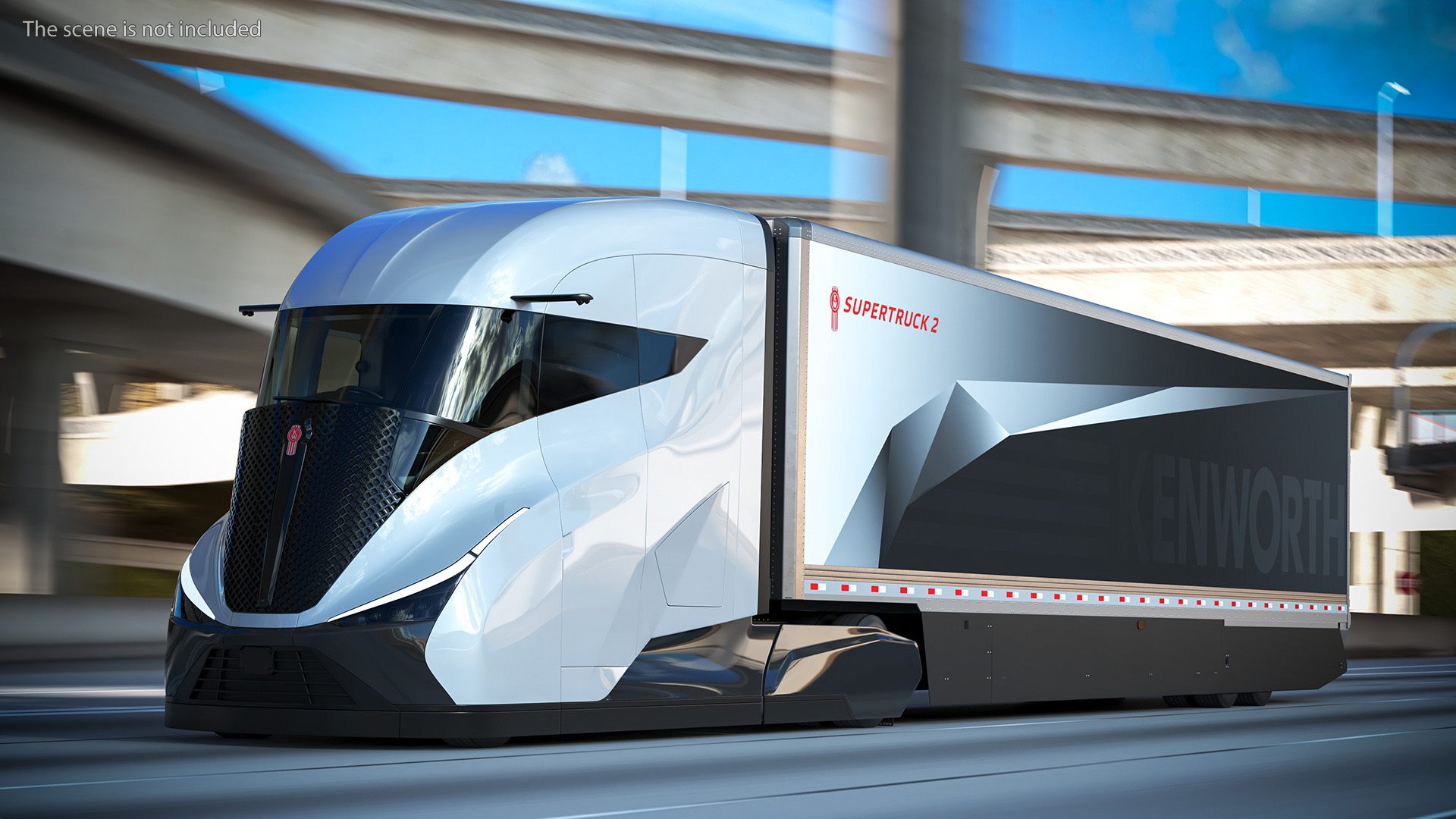 3D Trailer for Kenworth SuperTruck 2 model