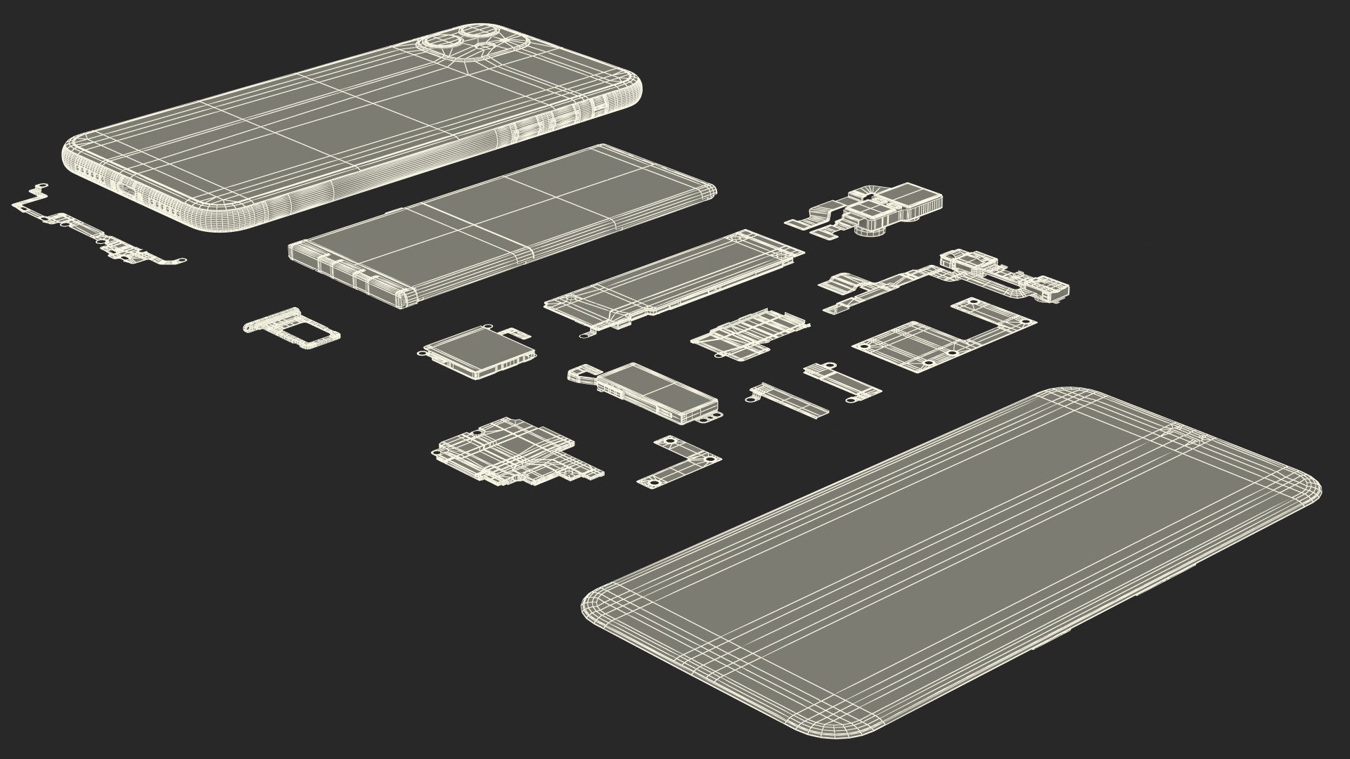 3D iPhone 11 with Full Internal Structure model