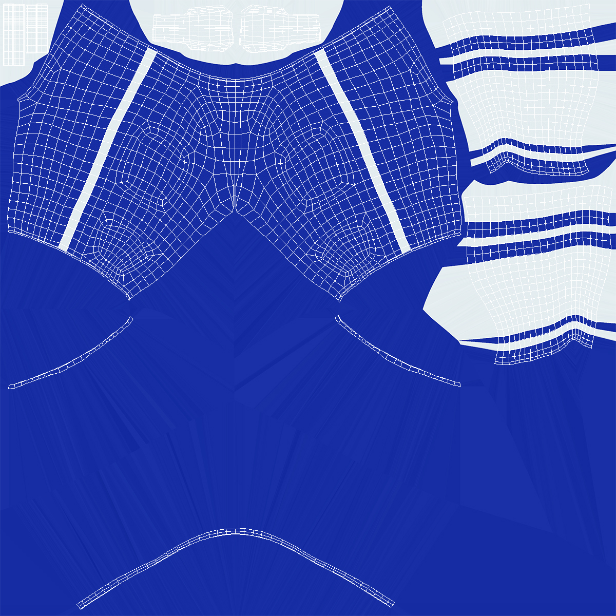 Blue Uniform Black Man Football Player Rigged for Maya 3D model