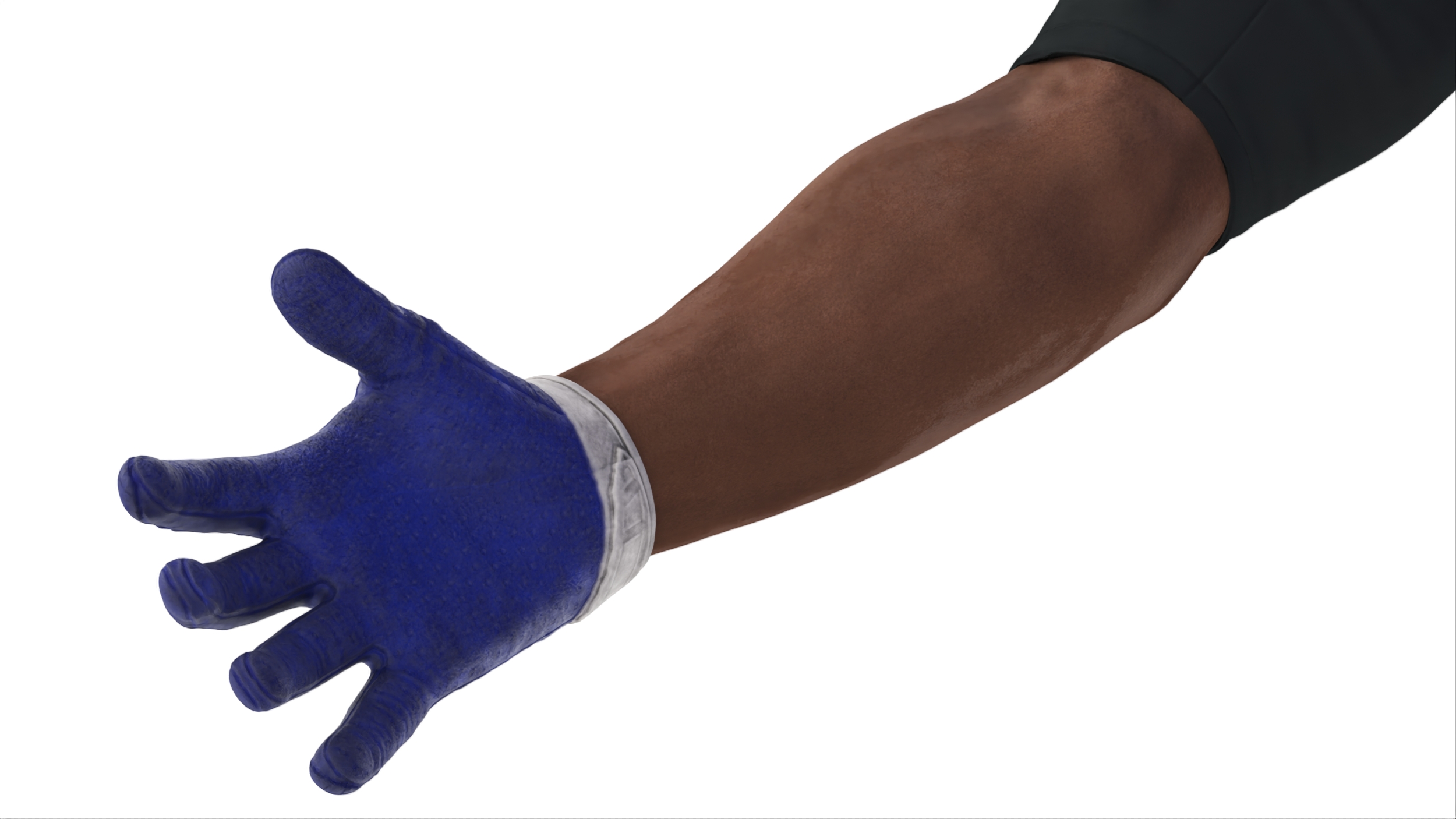 Blue Uniform Black Man Football Player Rigged for Maya 3D model