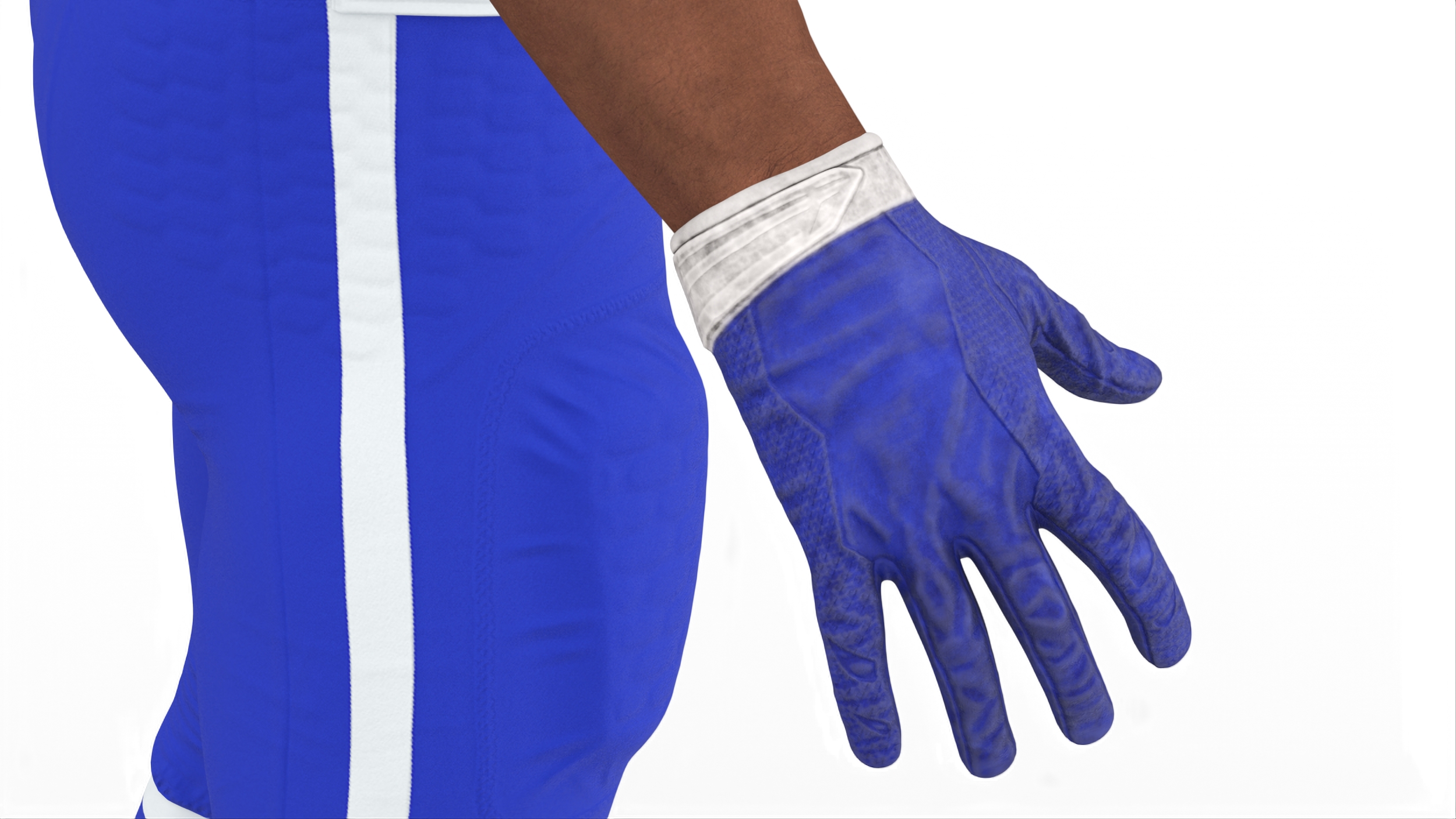 Blue Uniform Black Man Football Player Rigged for Maya 3D model