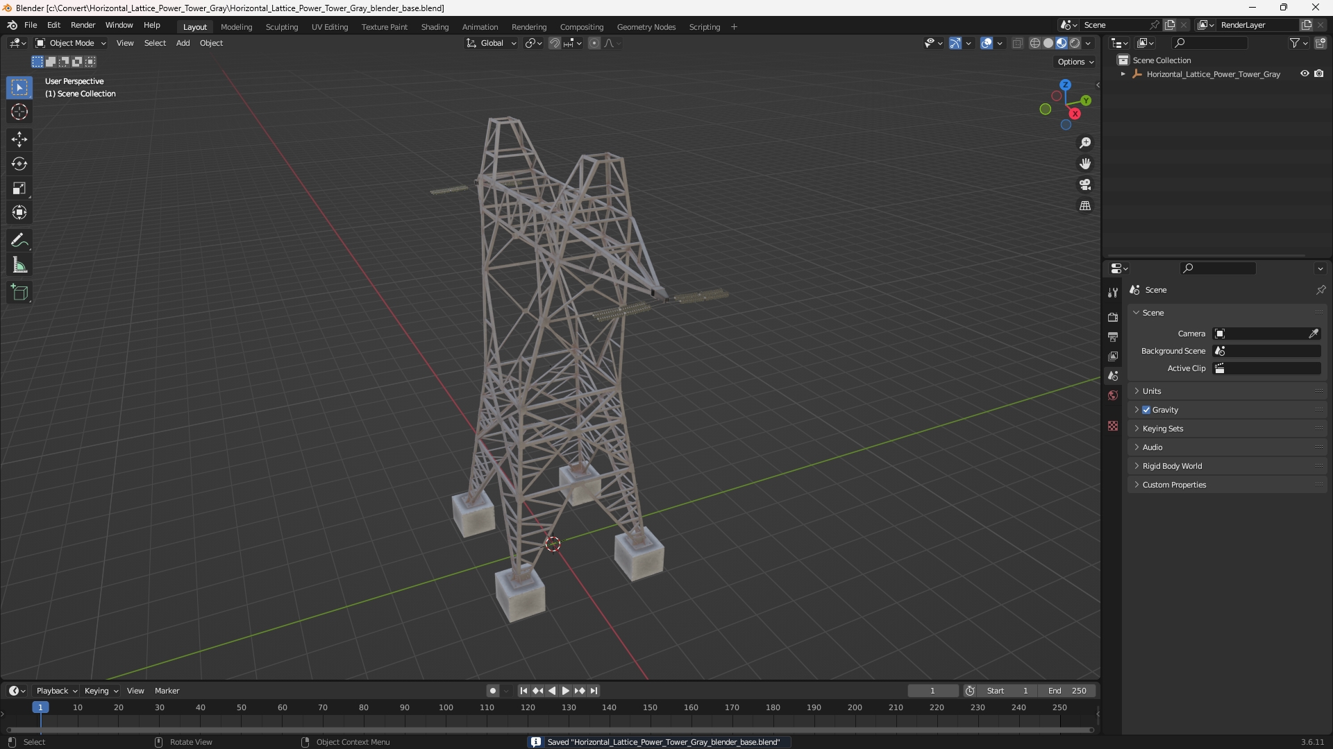 Horizontal Lattice Power Tower Gray - view 10